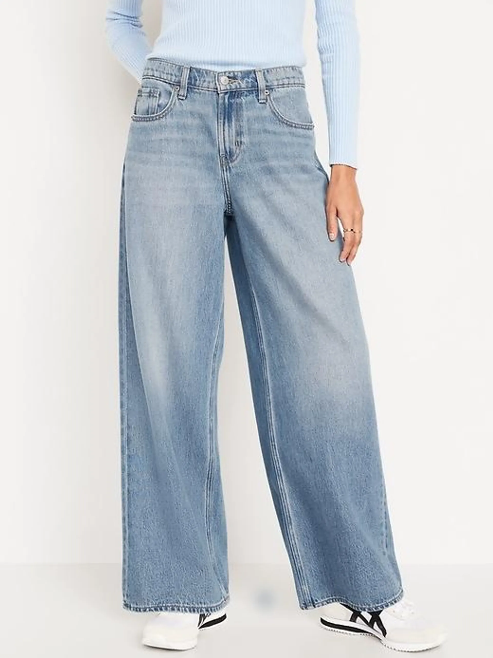 Mid-Rise Baggy Wide-Leg Jeans