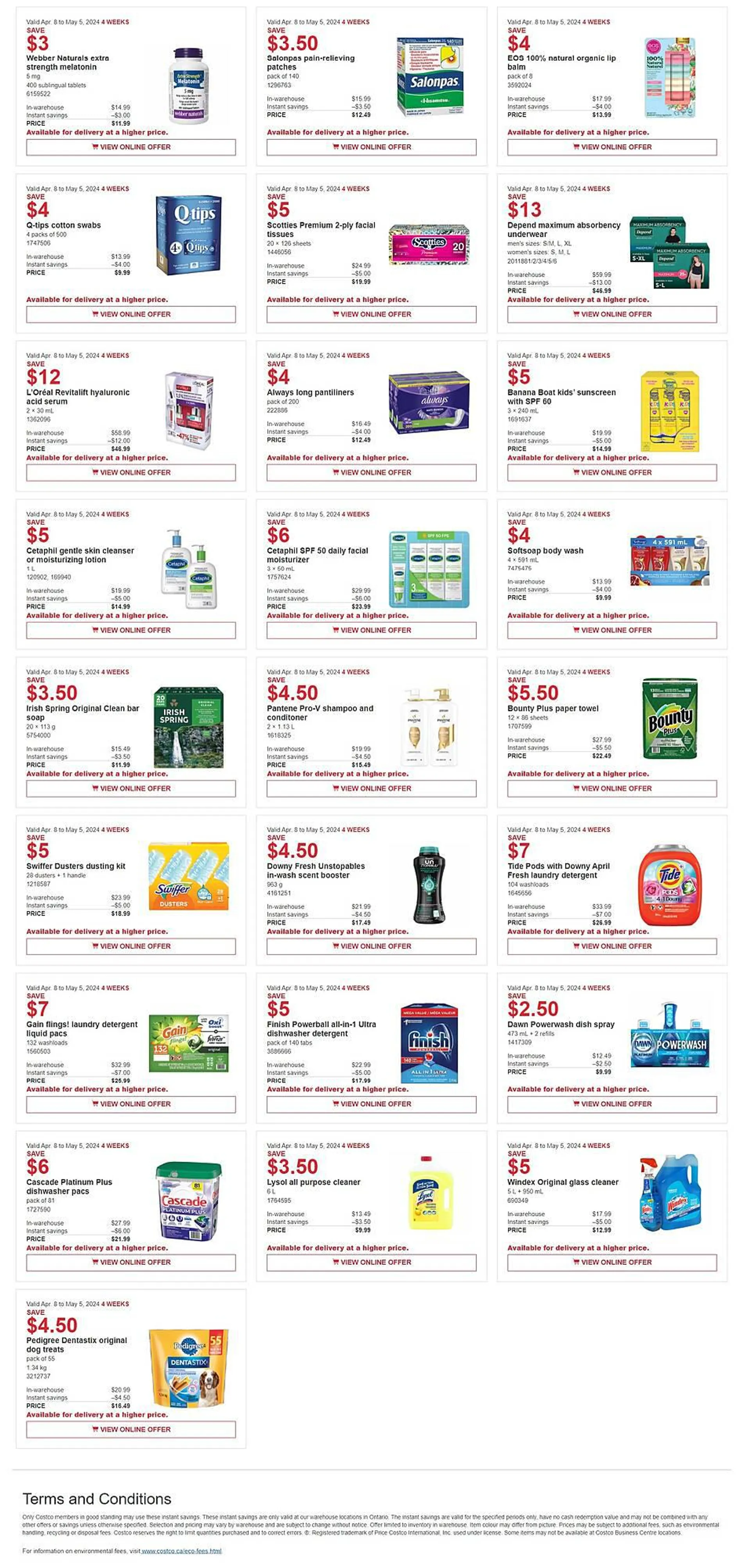 Costco flyer from April 8 to May 5 2024 - flyer page 4