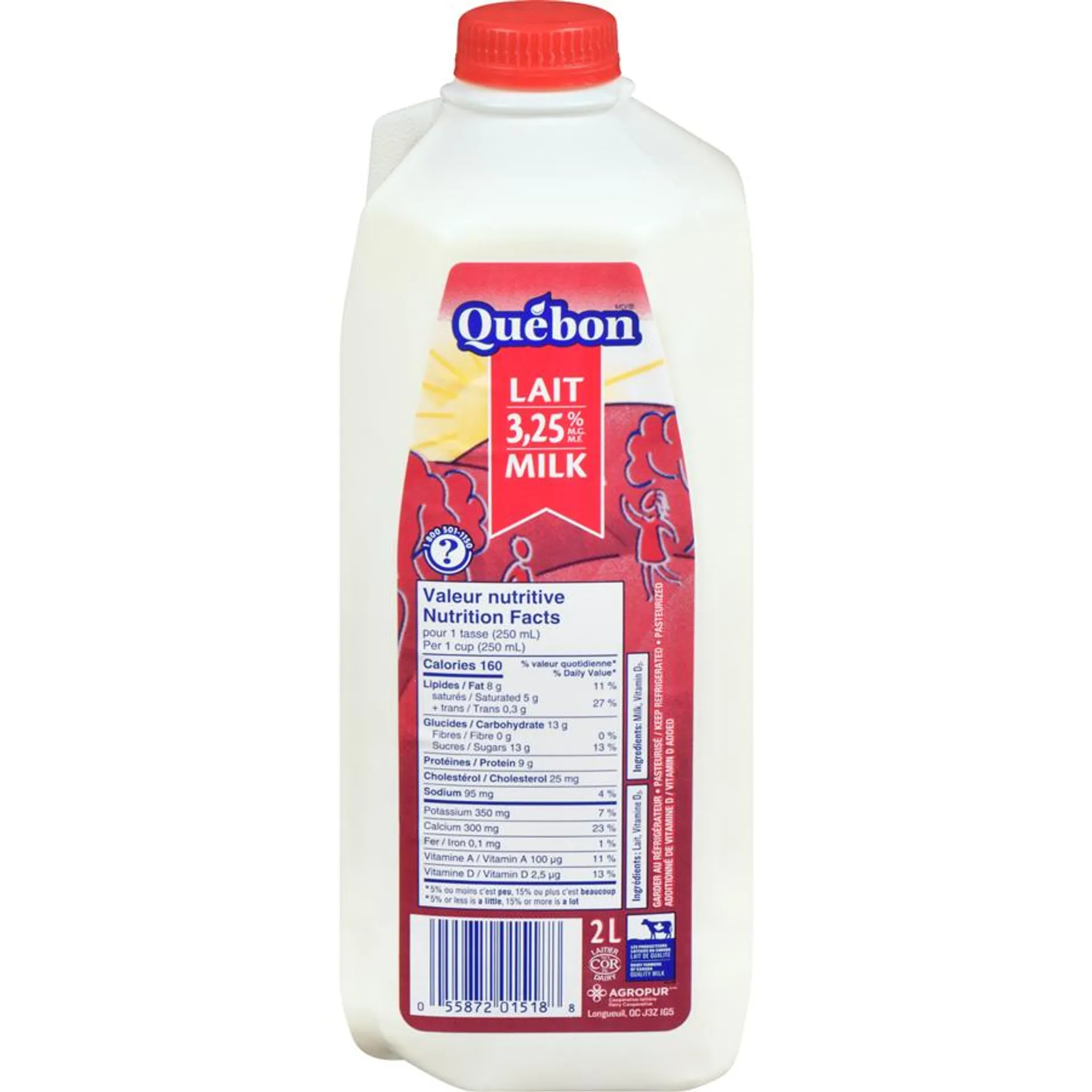 Lait homogénéisé 3.25% M.F.