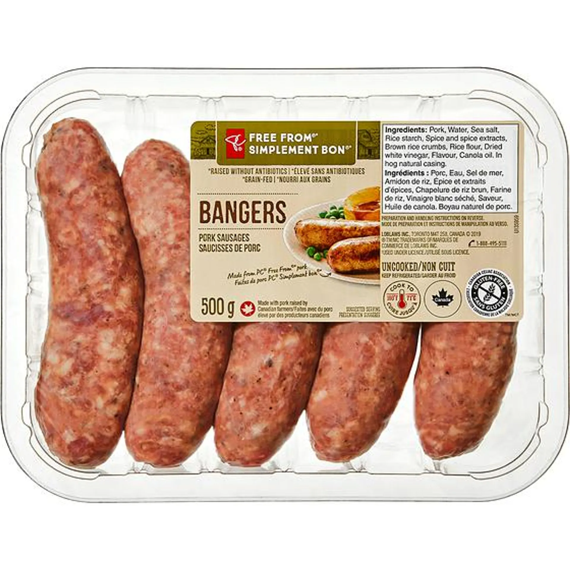 Free From Bangers Pork Sausages