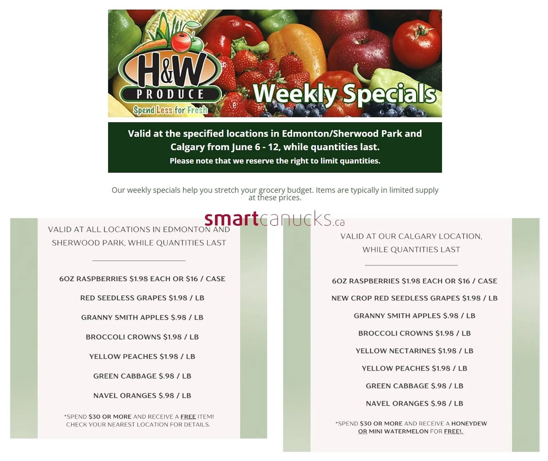 H&W Produce flyer from June 7 to June 13 2024 - flyer page 1