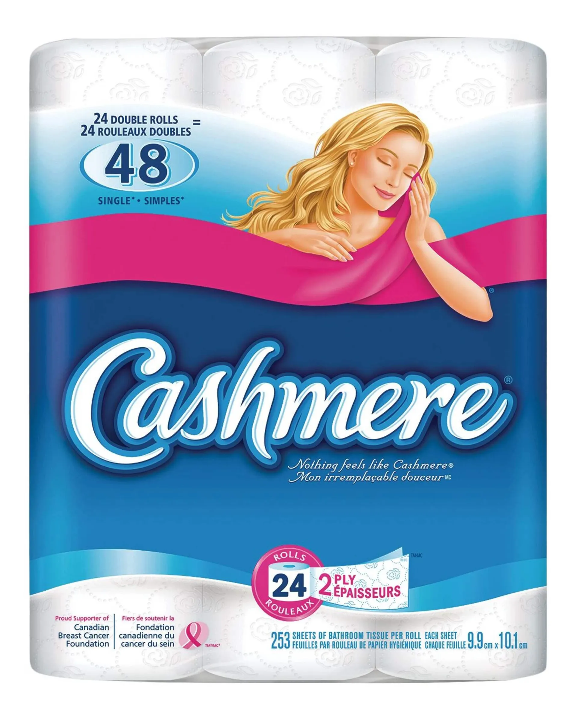 Cashmere Double Roll Toilet Paper, 2-ply Tissue, 24-pk