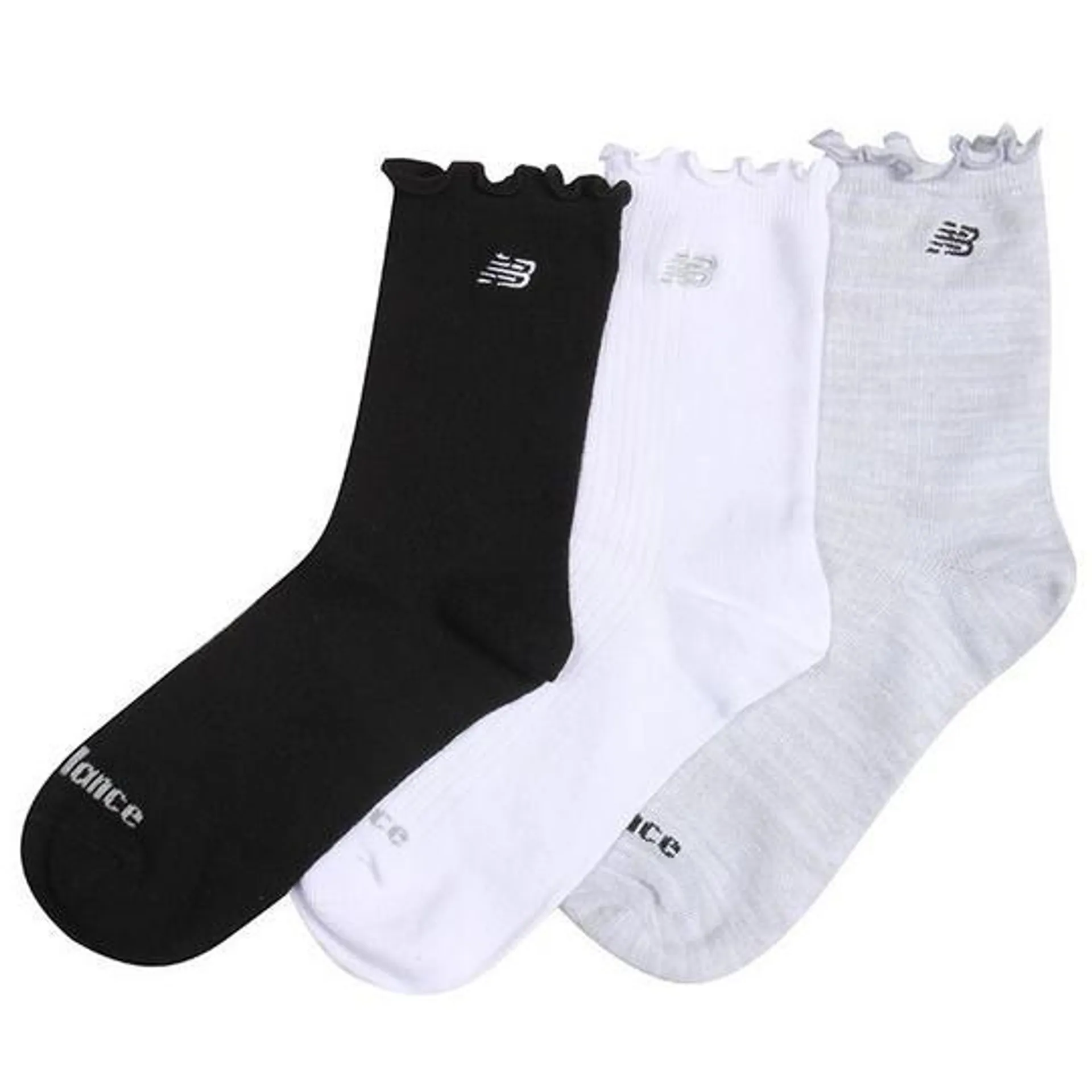 Women's Ruffled Mid Crew Sock (3 Pack)