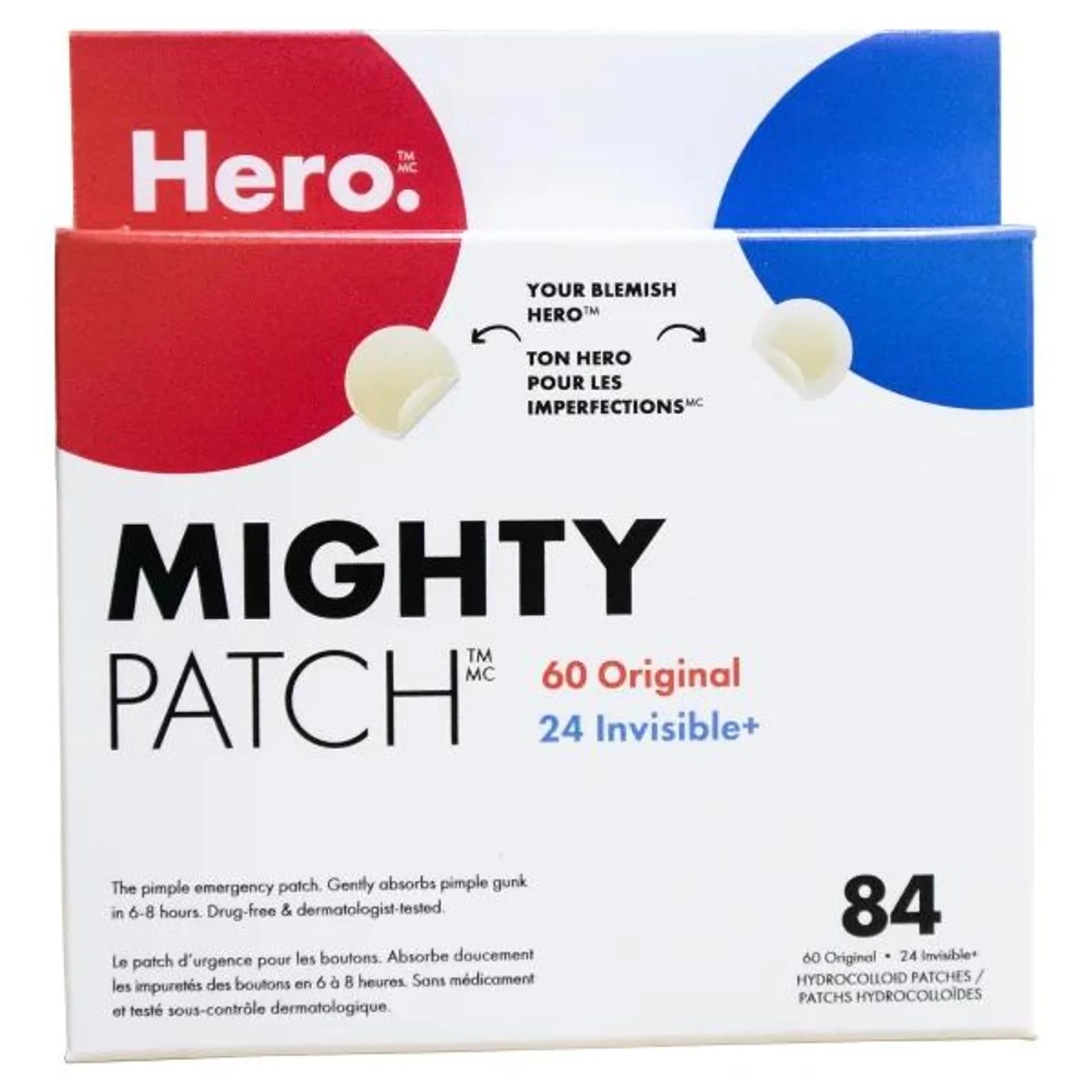 Hero Mighty Patch Original & Invisible+, 84-count Pack