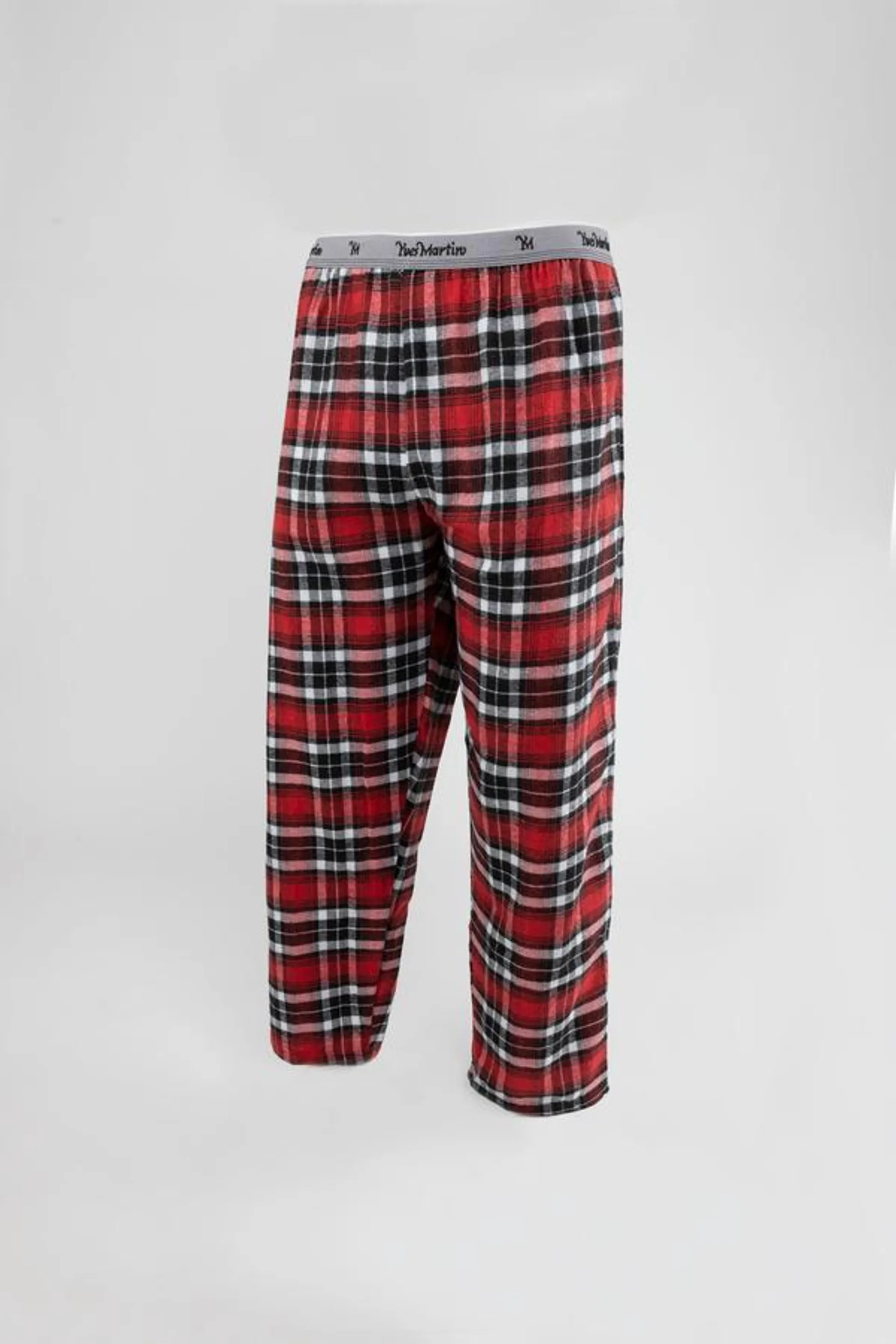 Flannel sleep pants, red plaid - Plus Size