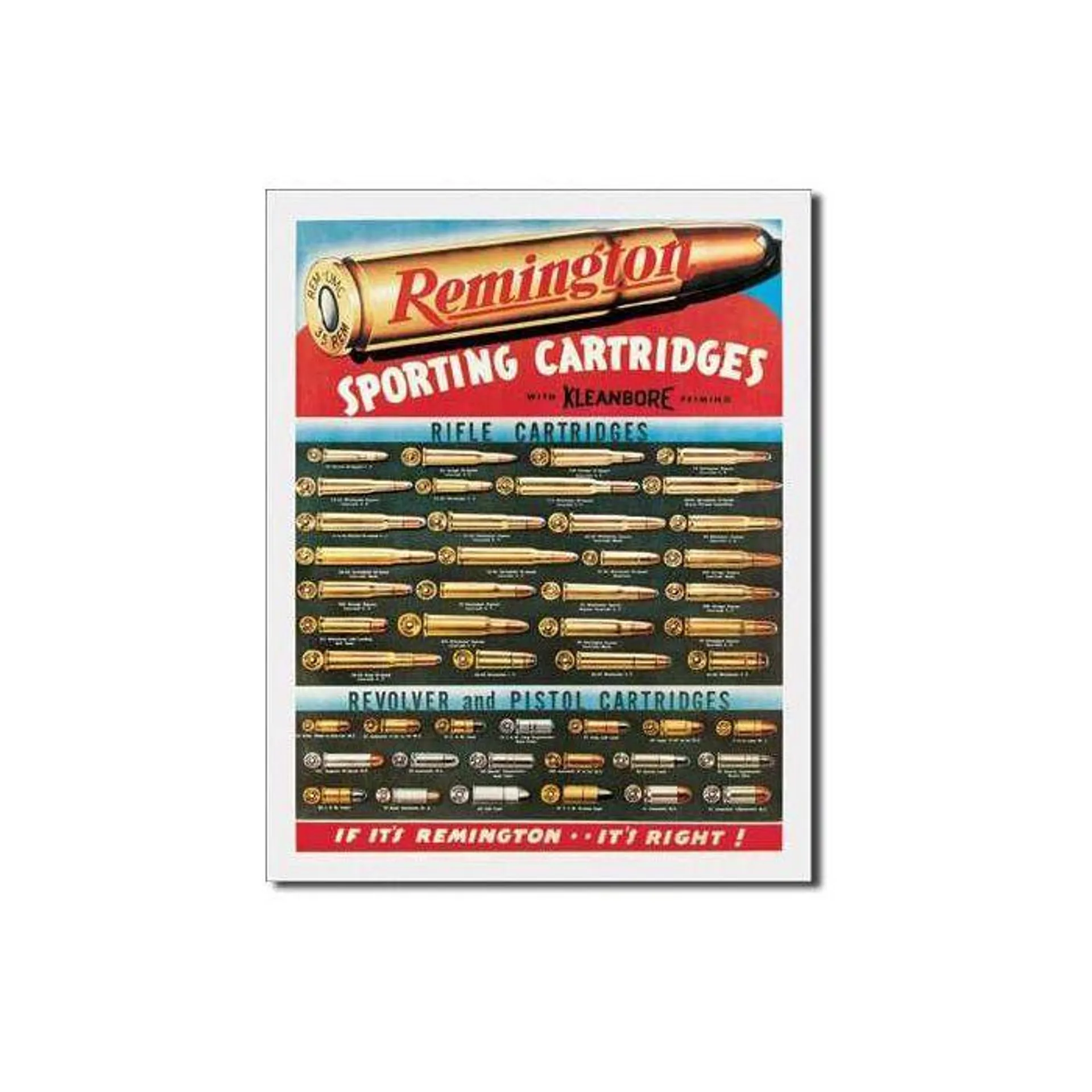 Remington Sporting Cartridge Tin Sign