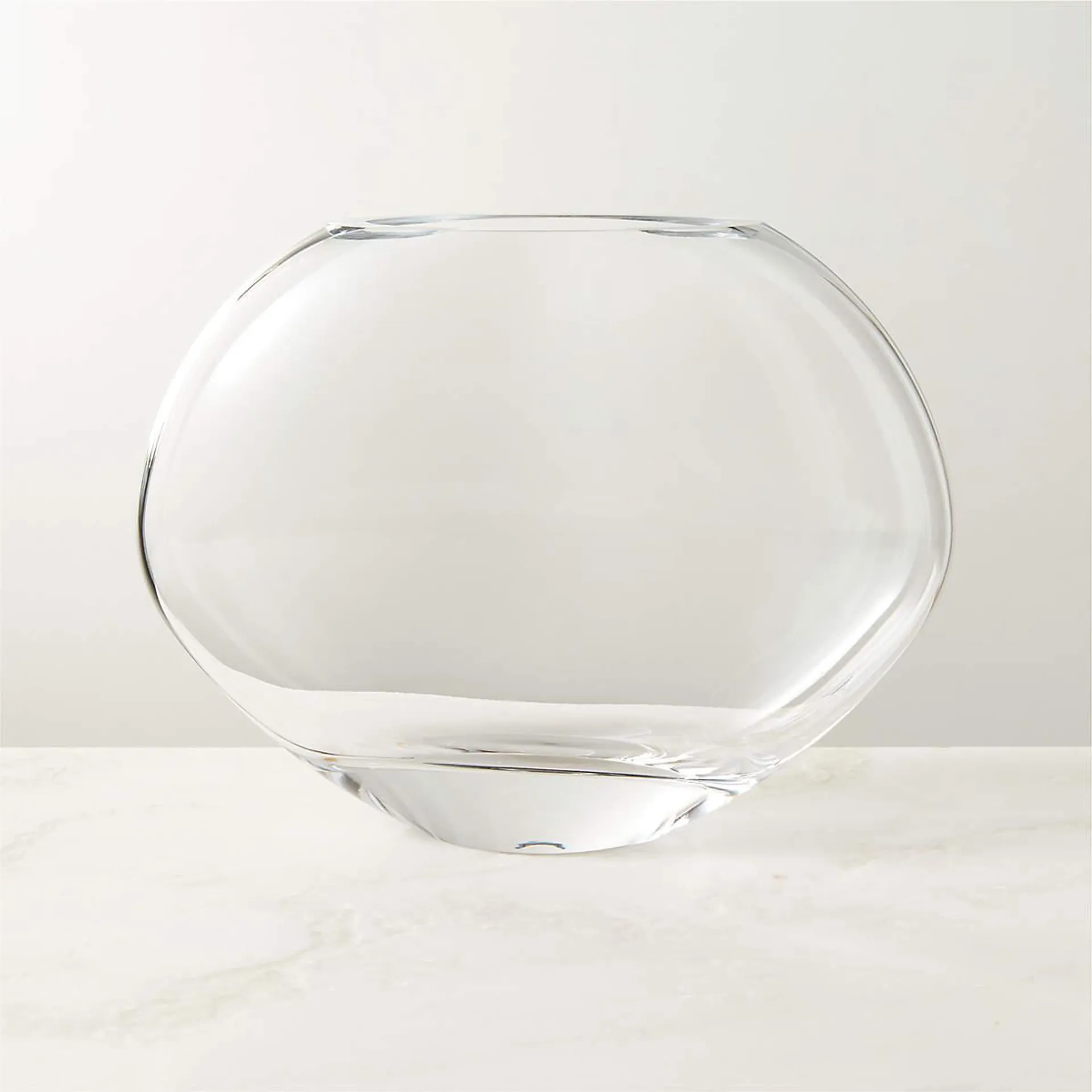 Amata Round Clear Glass Vase
