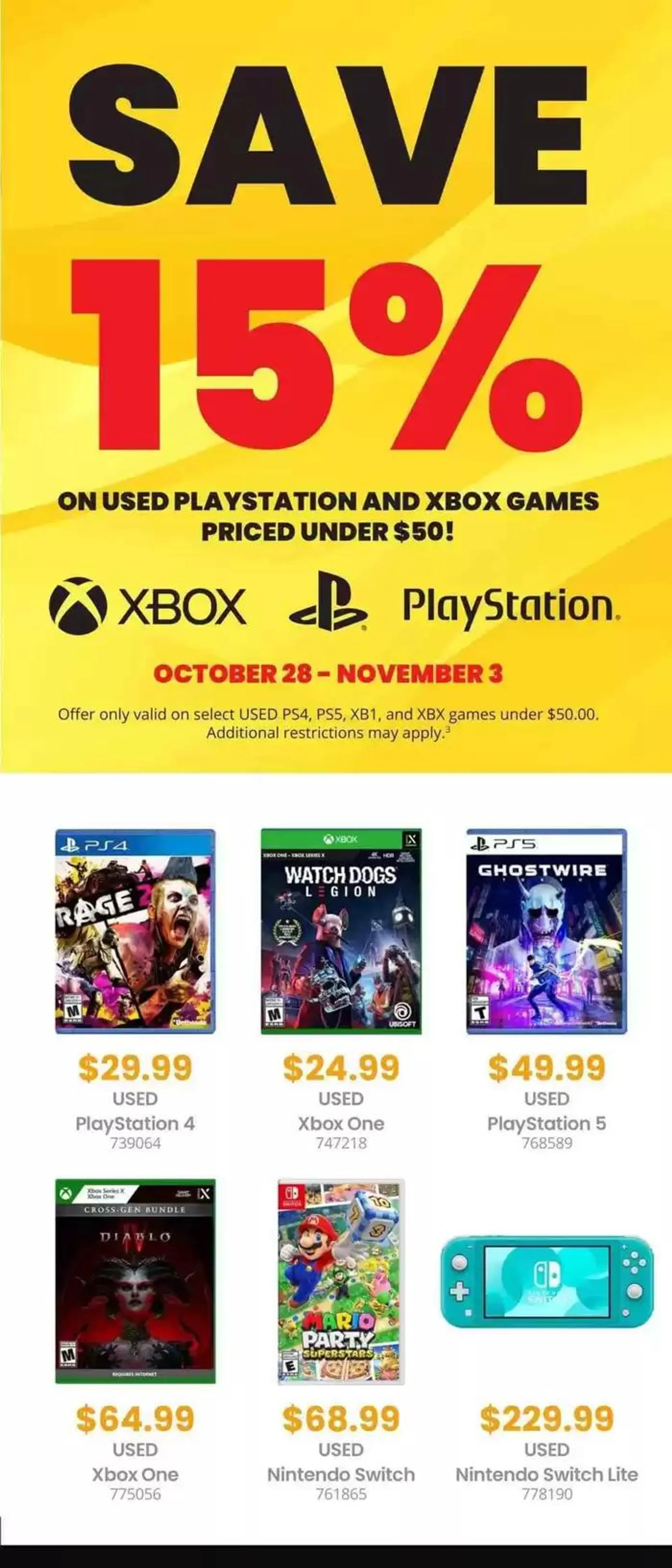 Game Stop Weekly ad from October 7 to November 3 2024 - flyer page 6