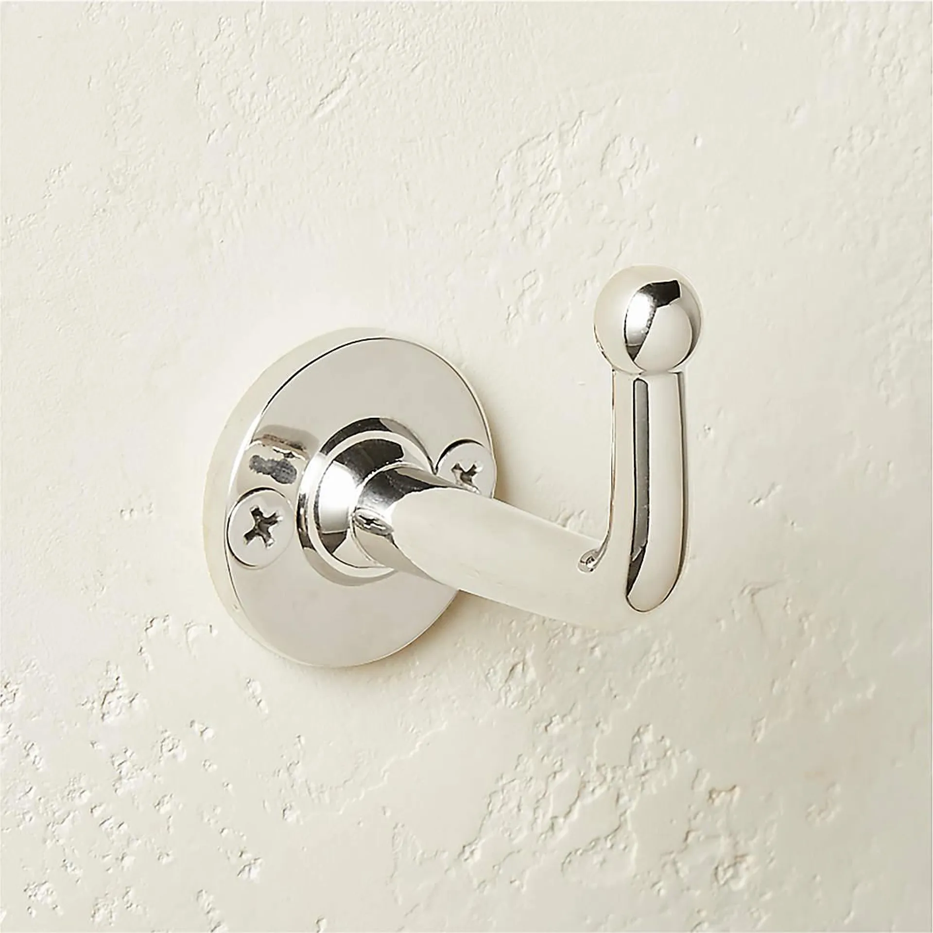 Boule-Inspired Polished Nickel Wall Mount Hook