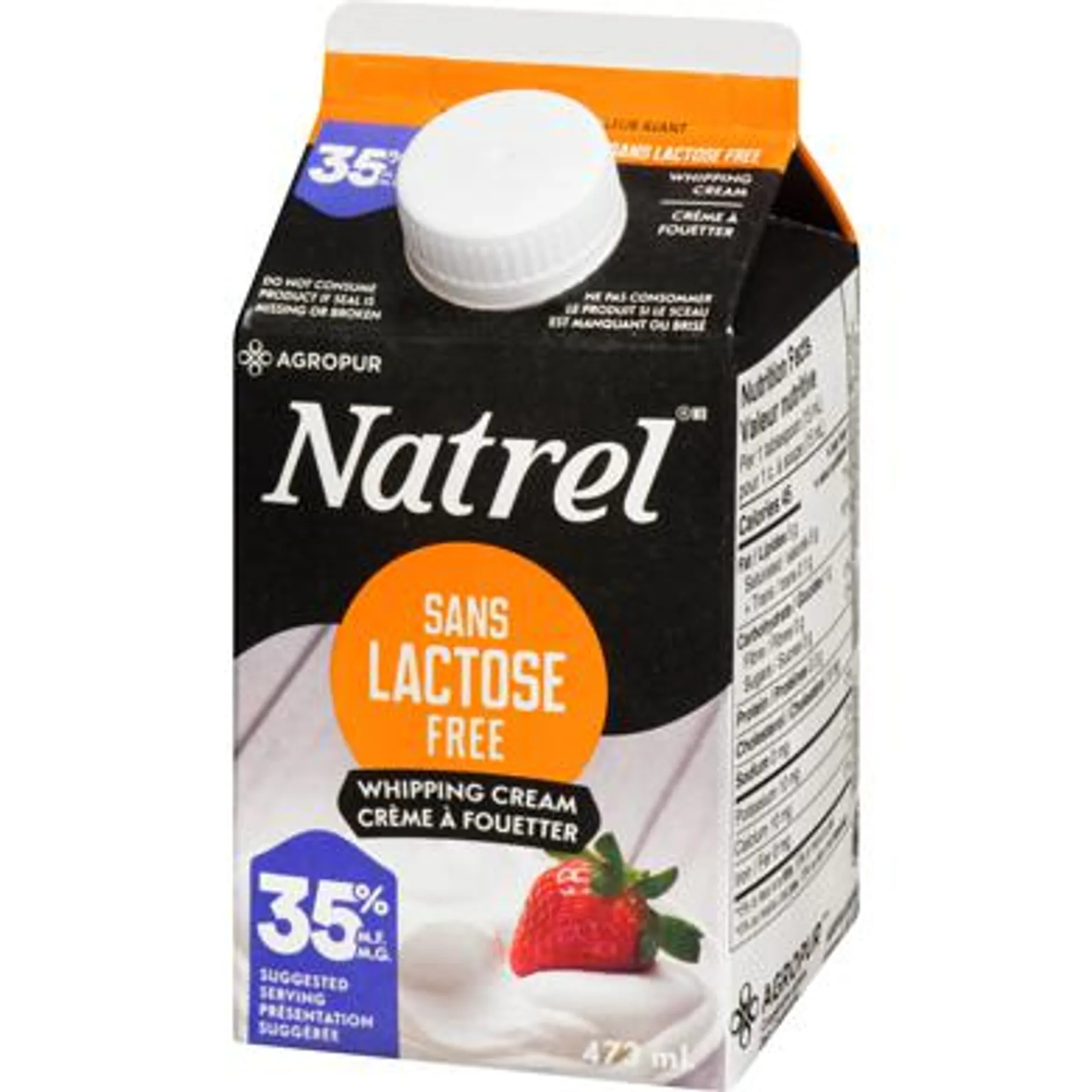 35% Lactose Free Whipping Cream