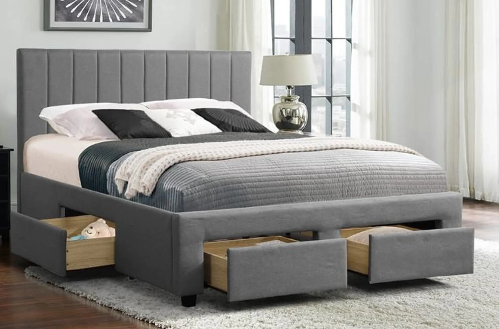 Ashley Upholstered Platform Bed with Storage