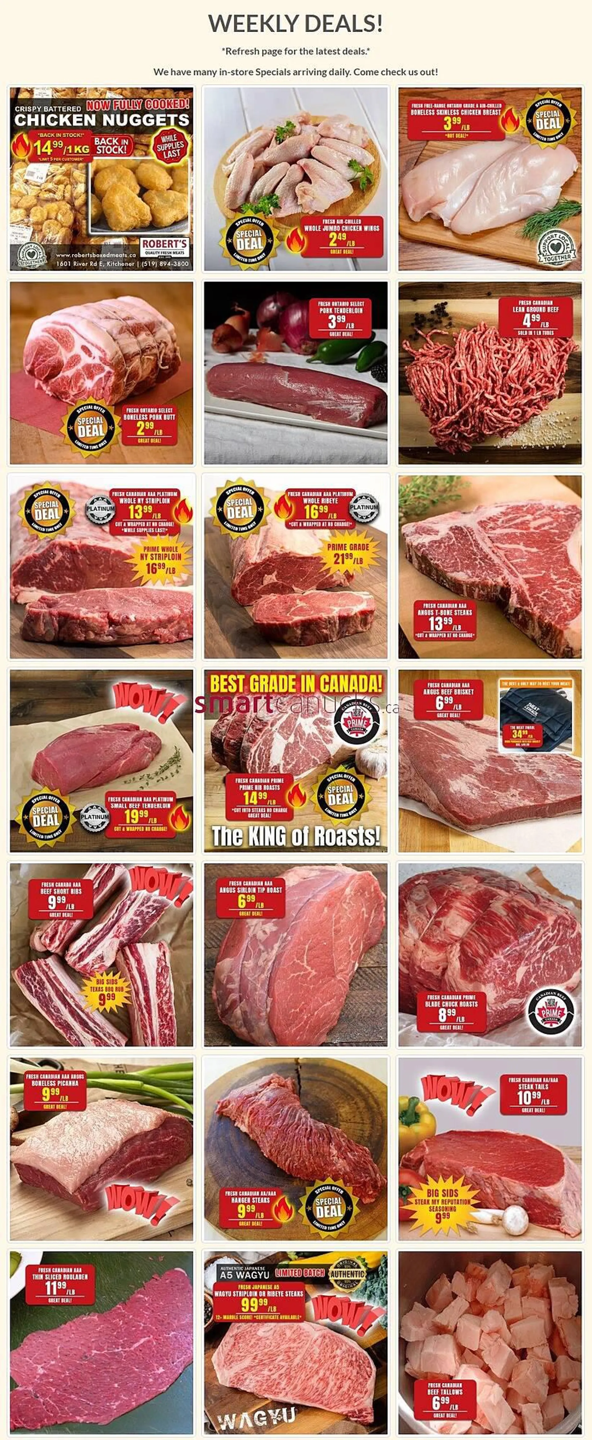 Roberts Fresh and Boxed Meats flyer from April 9 to April 15 2024 - flyer page 1