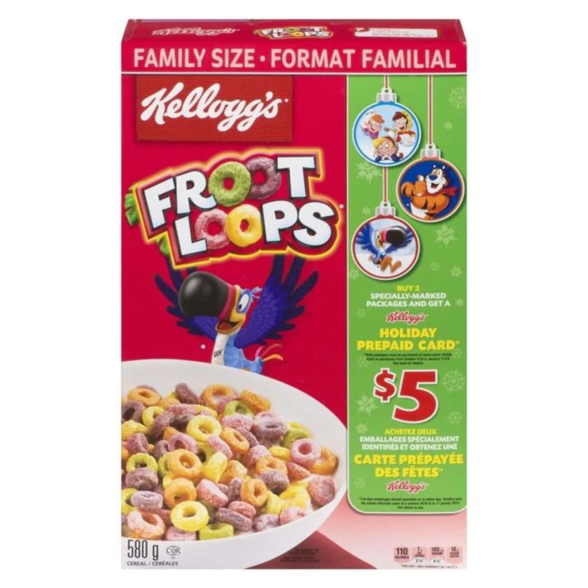 Froot Loops Cereal Family Size 580 g