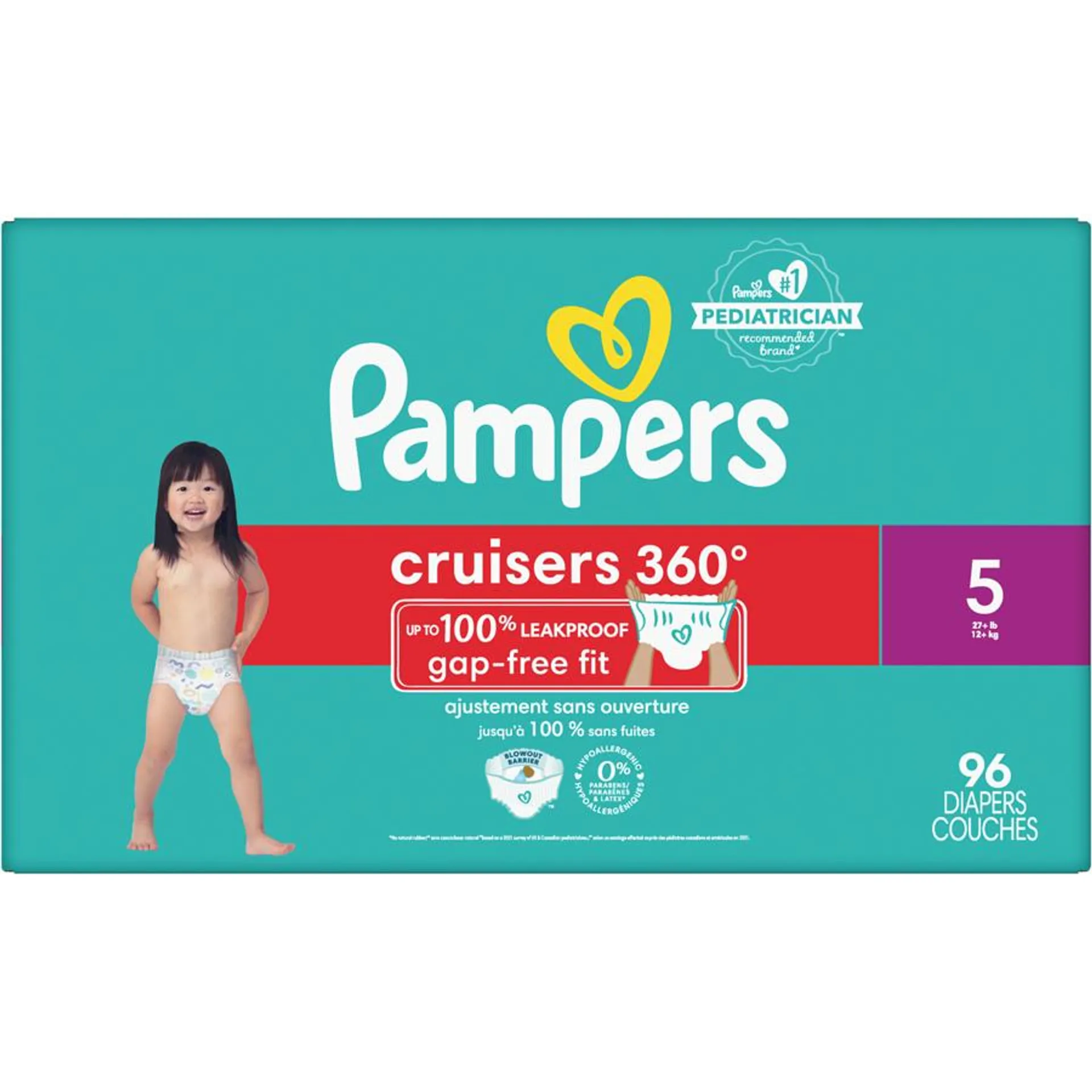 Cruisers 360 Diapers Size 5 96 Count