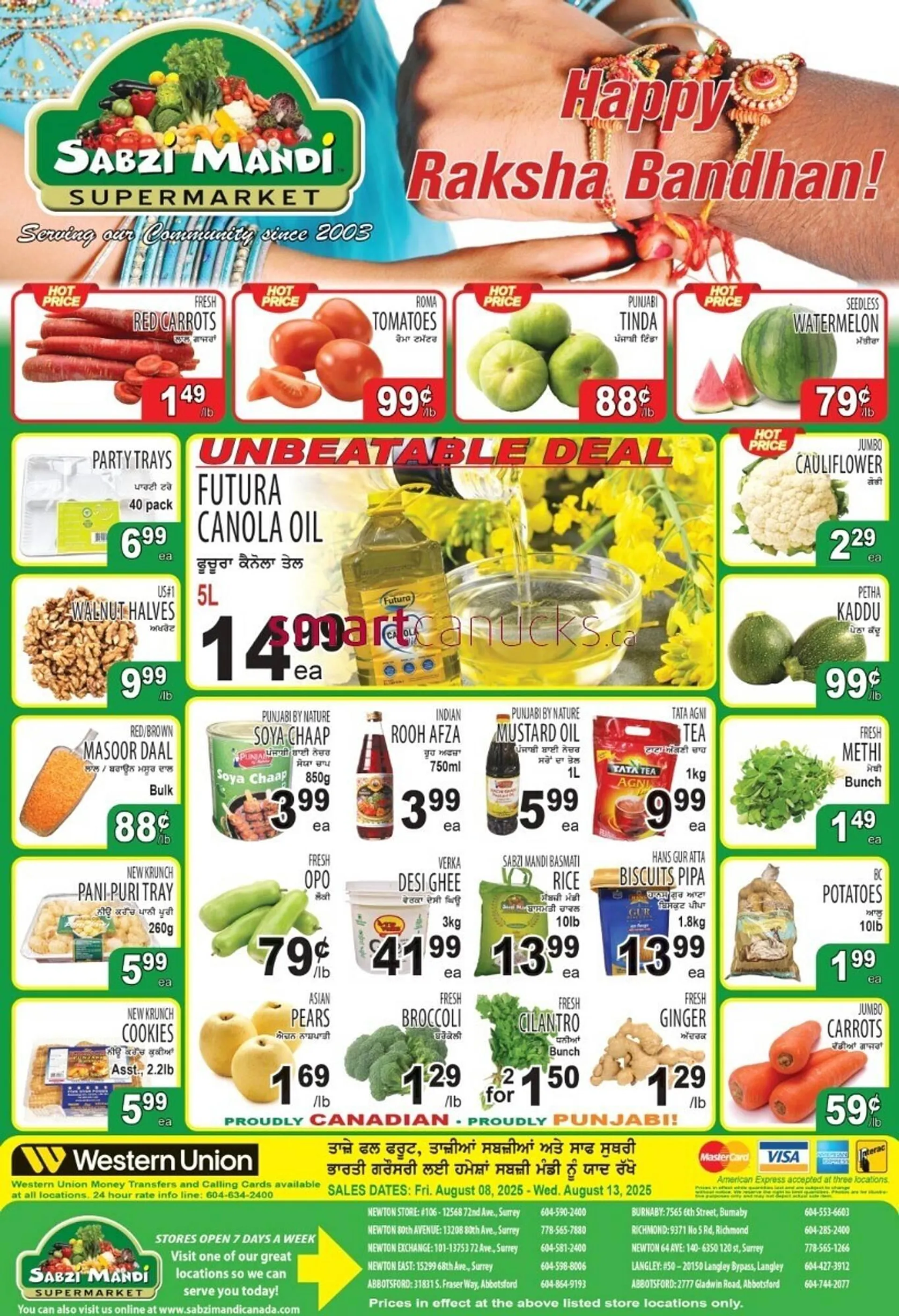 Sabzi Mandi Supermarket flyer from August 8 to August 14 2025 - flyer page 1