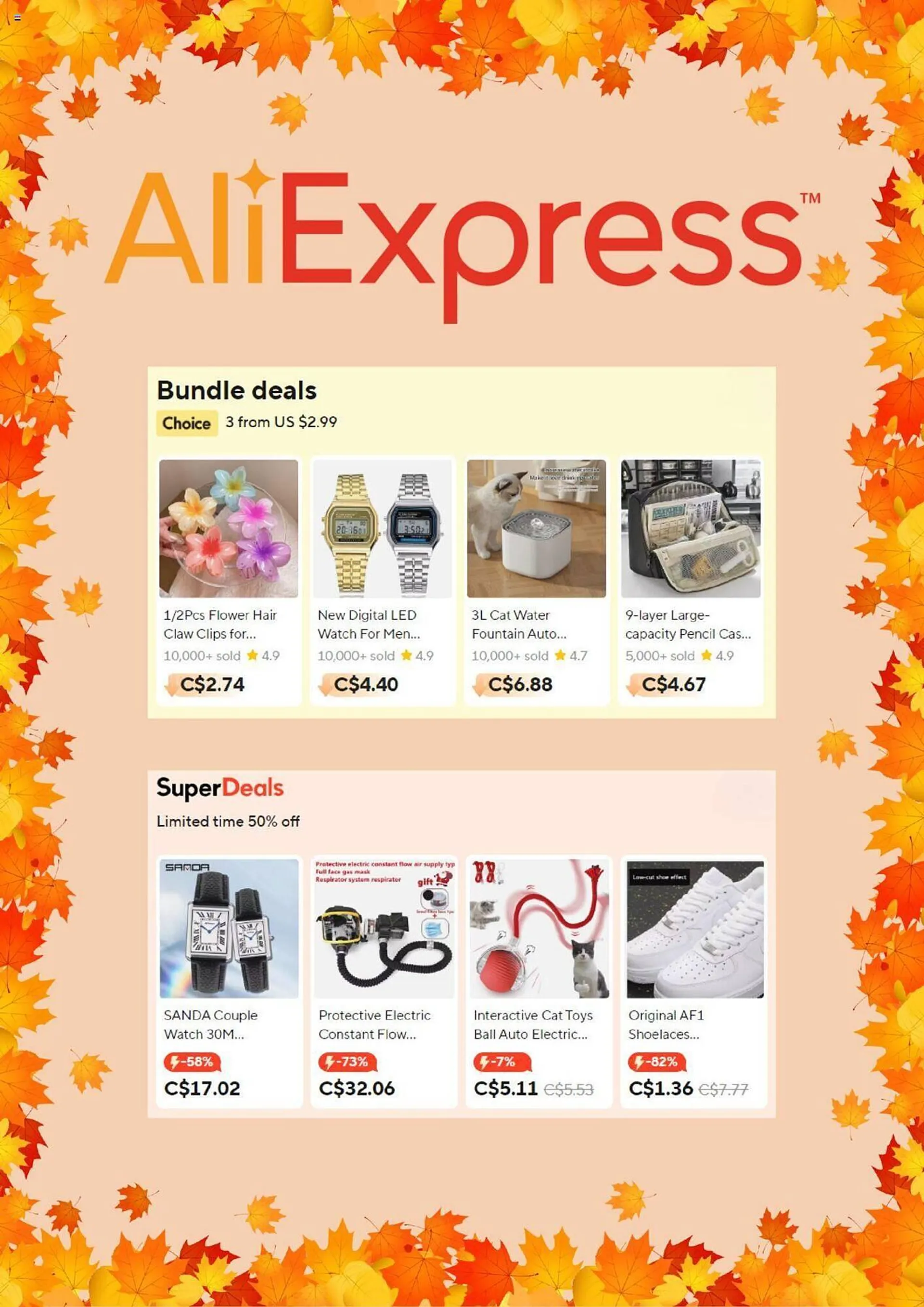 Aliexpress flyer from September 26 to October 24 2024 - flyer page 1