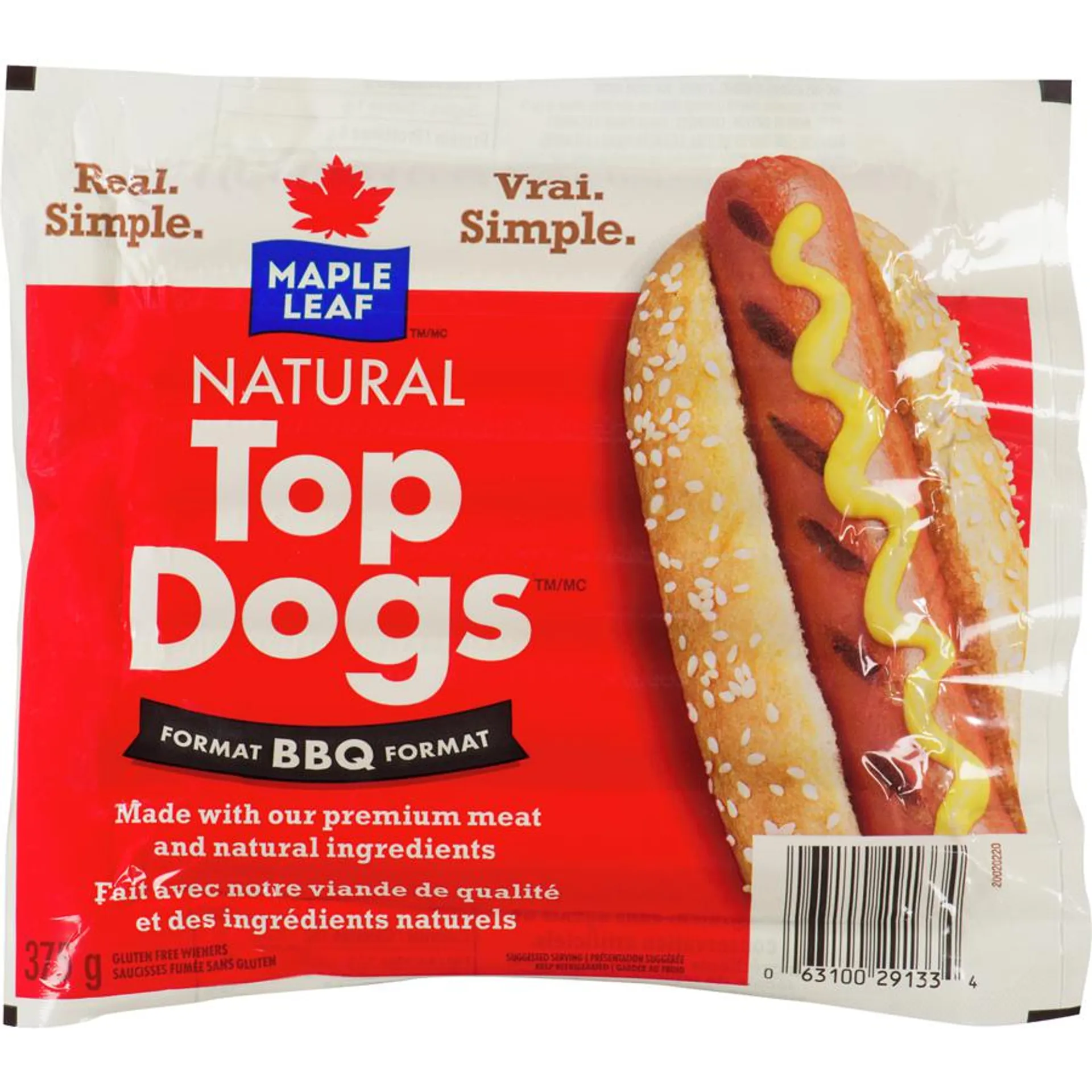 Natural Top Dogs BBQ Hot Dogs