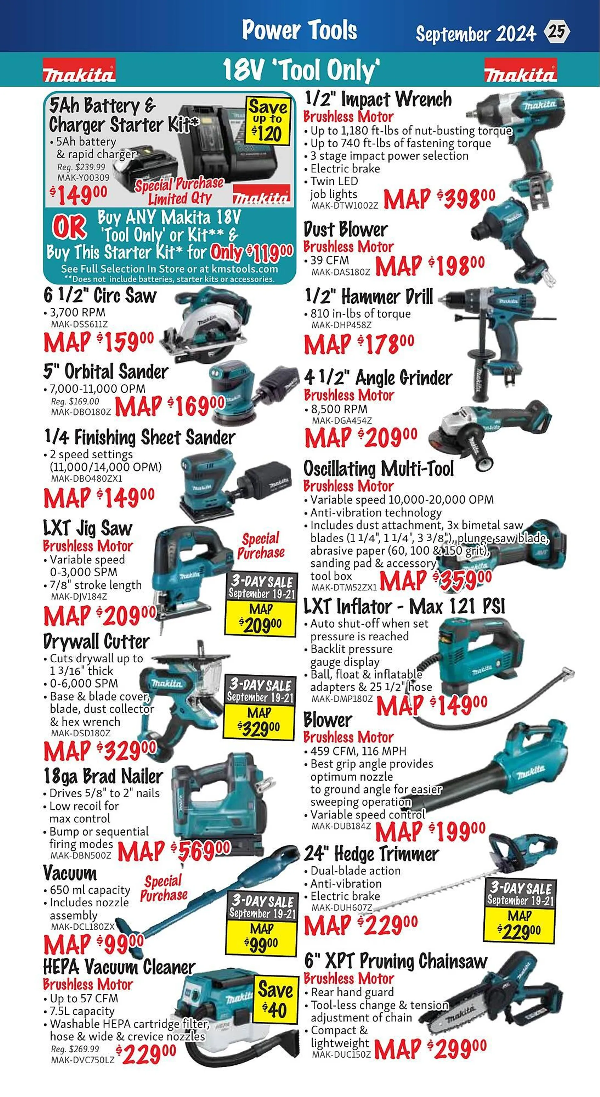 KMS Tools flyer from September 1 to September 30 2024 - flyer page 25