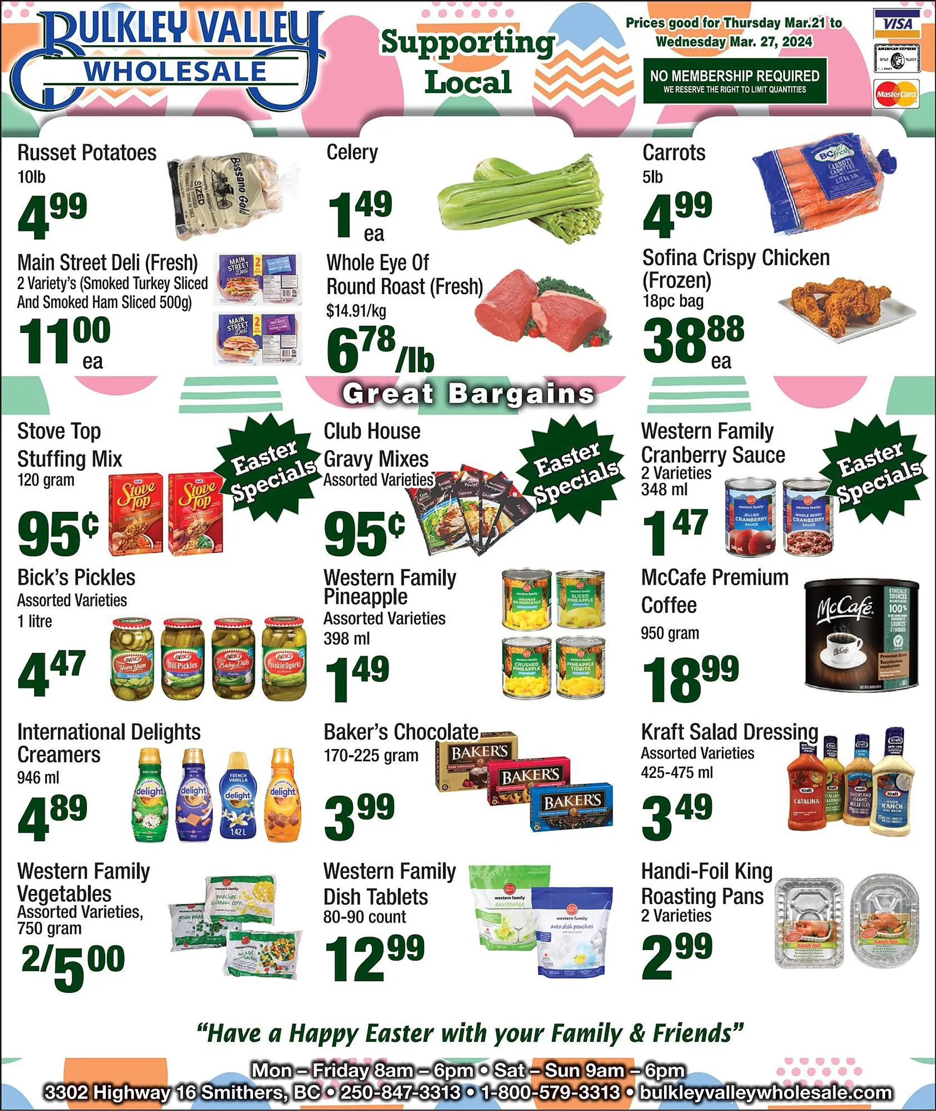 Bulkley Valley Wholesale flyer from March 21 to March 27 2024 - flyer page 1