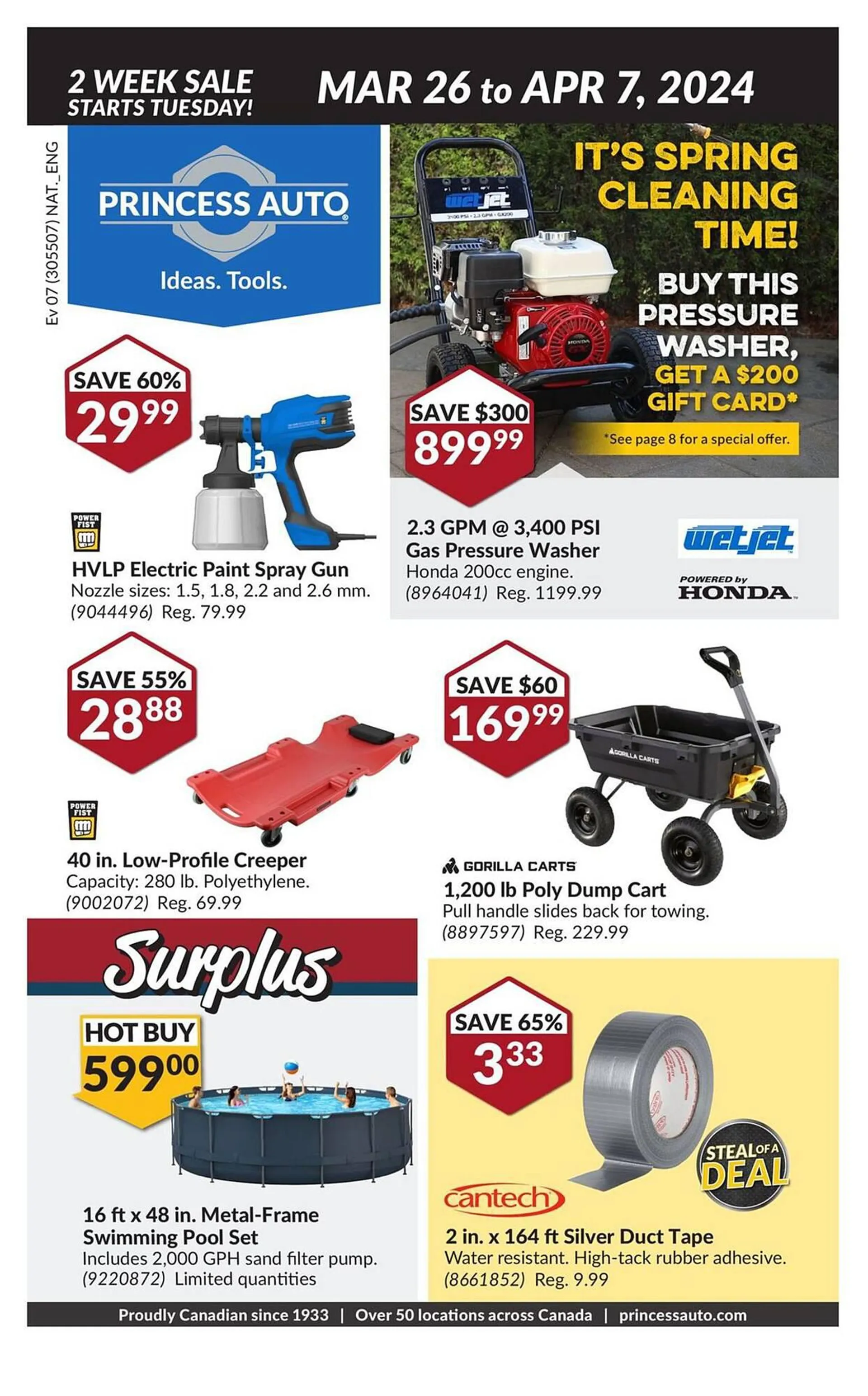 Princess Auto flyer from March 26 to April 7 2024 - flyer page 1
