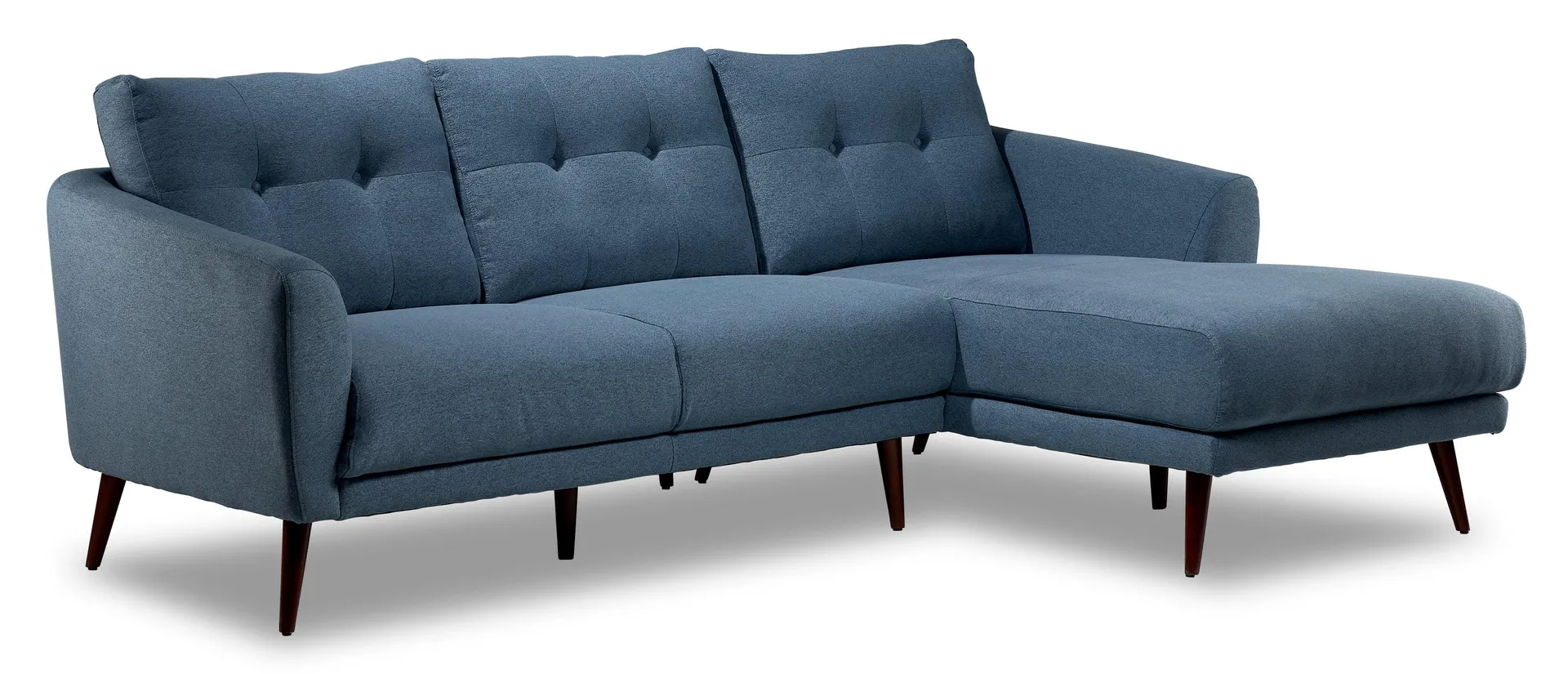 Gia 2-Piece Sectional with Right Facing Chaise - Blue