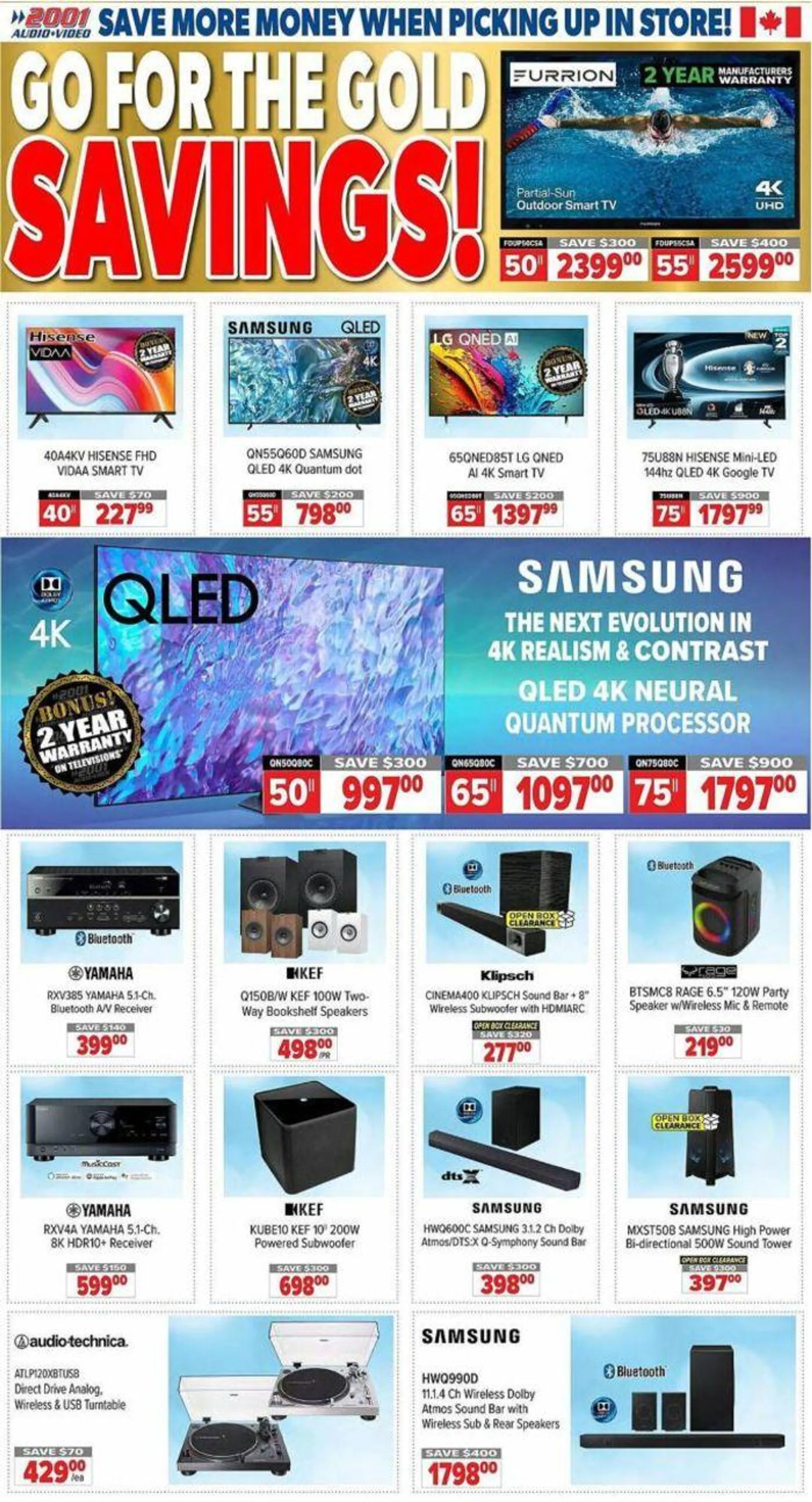 2001 Audio Video weekly flyer - 1