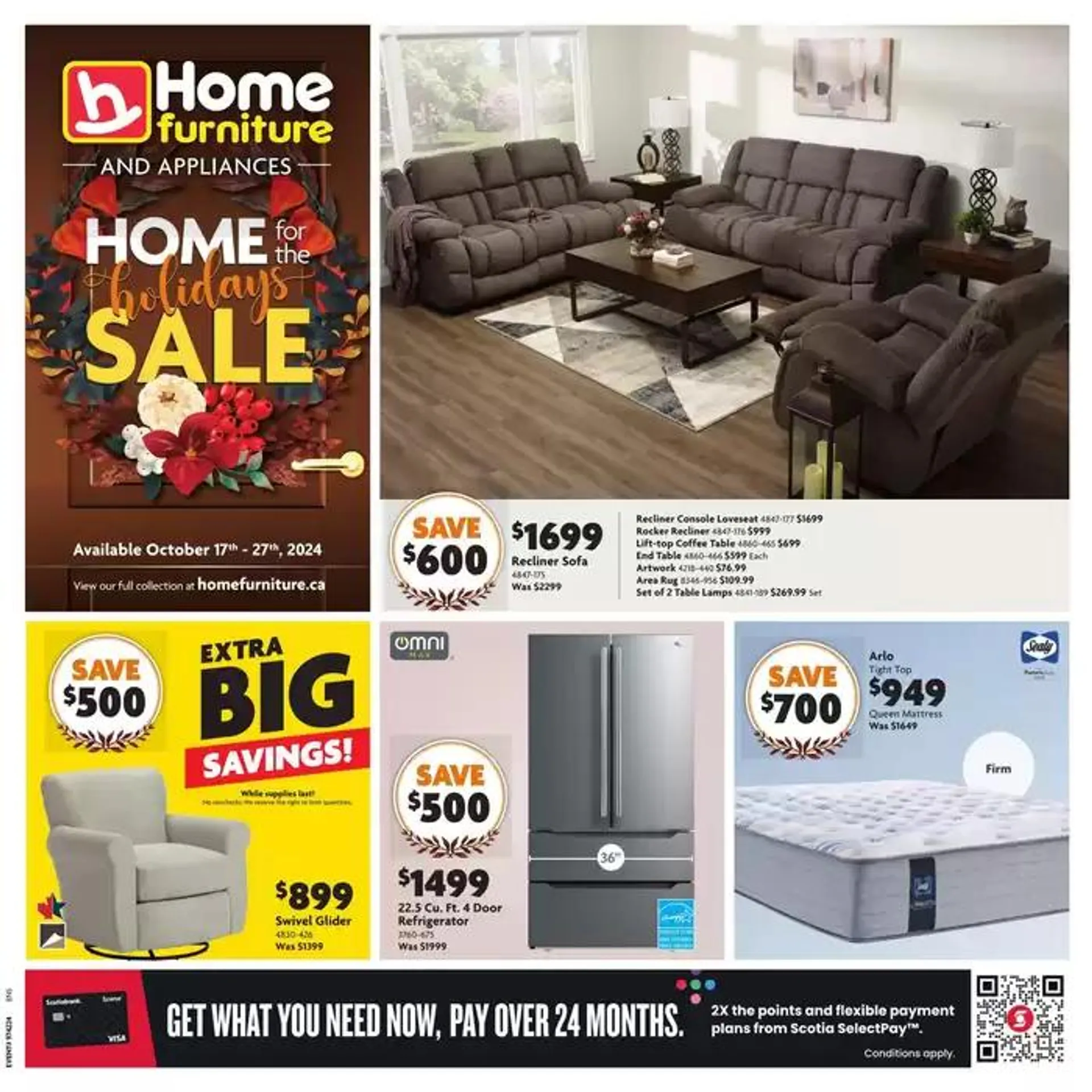 Home Holiday Sale from October 17 to October 27 2024 - flyer page 1