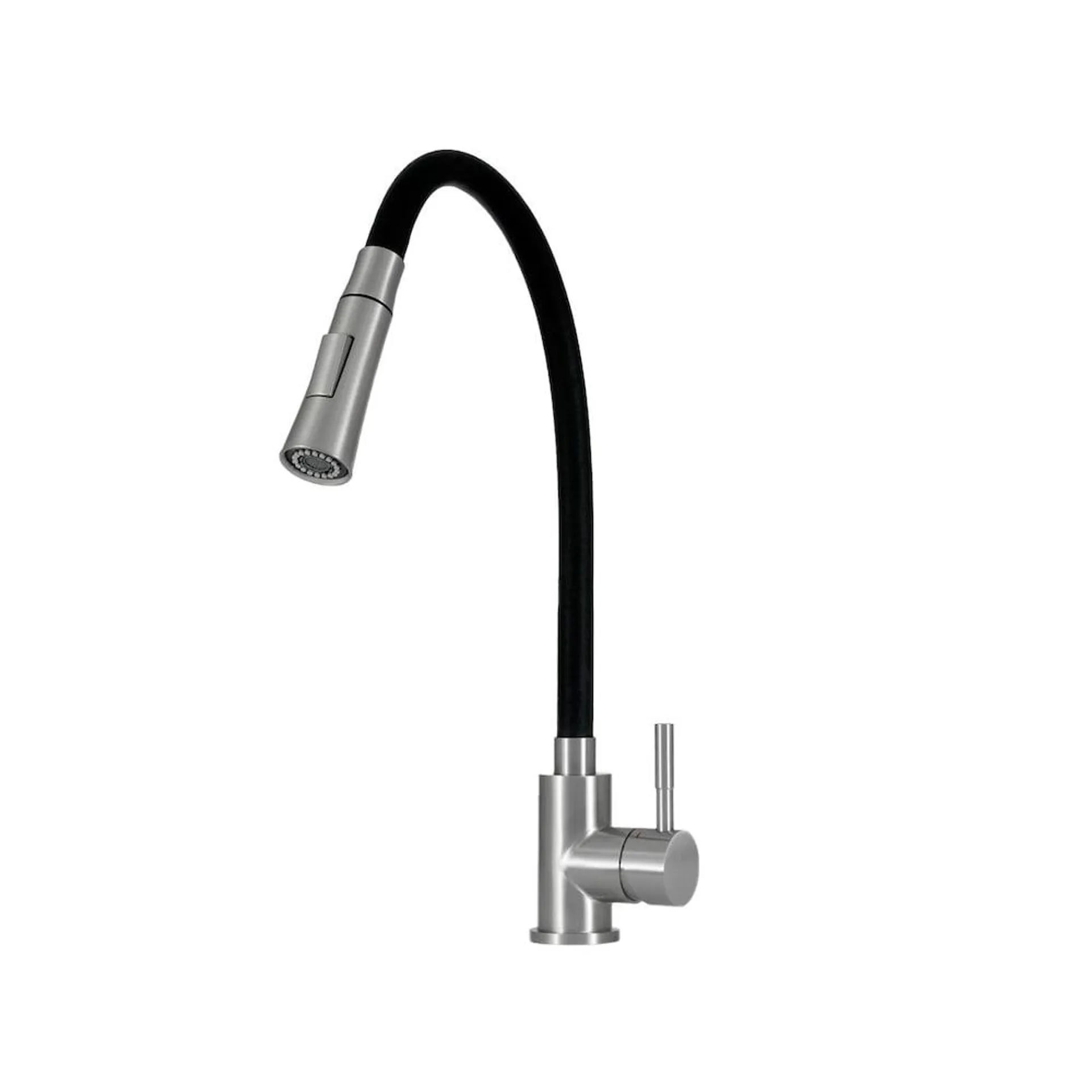 Geneva Pull-Down Brushed Nickel Kitchen Faucet with Silicone Flex Neck