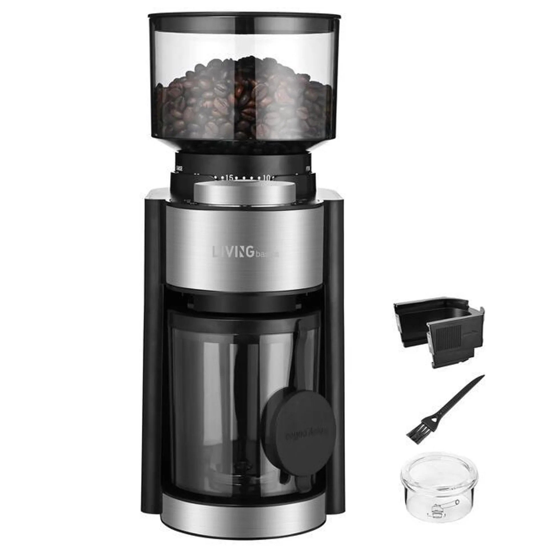 Conical Burr Coffee Grinder Adjustable Automatic Burr Mill - LIVINGBasics®