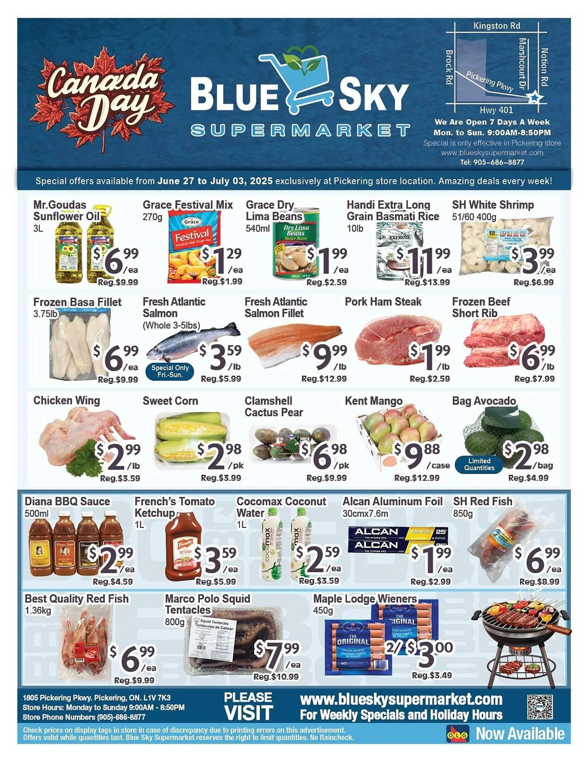 Blue Sky Supermarket flyer from June 27 to July 3 2025 - flyer page 1