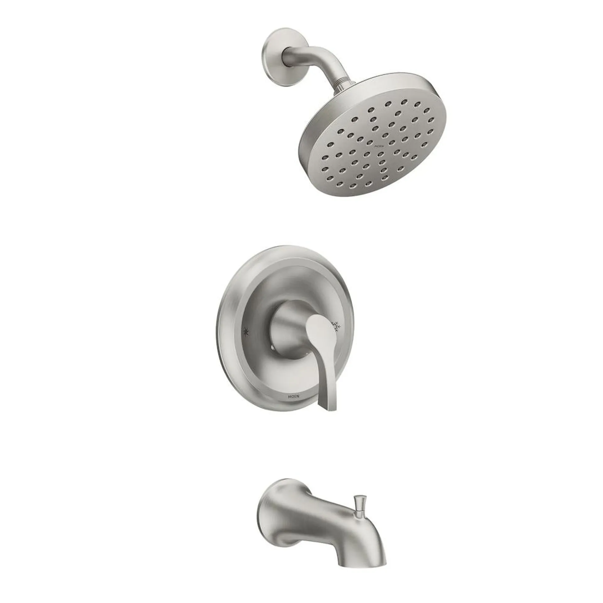 Korek Single Handle Bathtub Shower Faucet with Rain Shower Head in Spot Resist Stainless