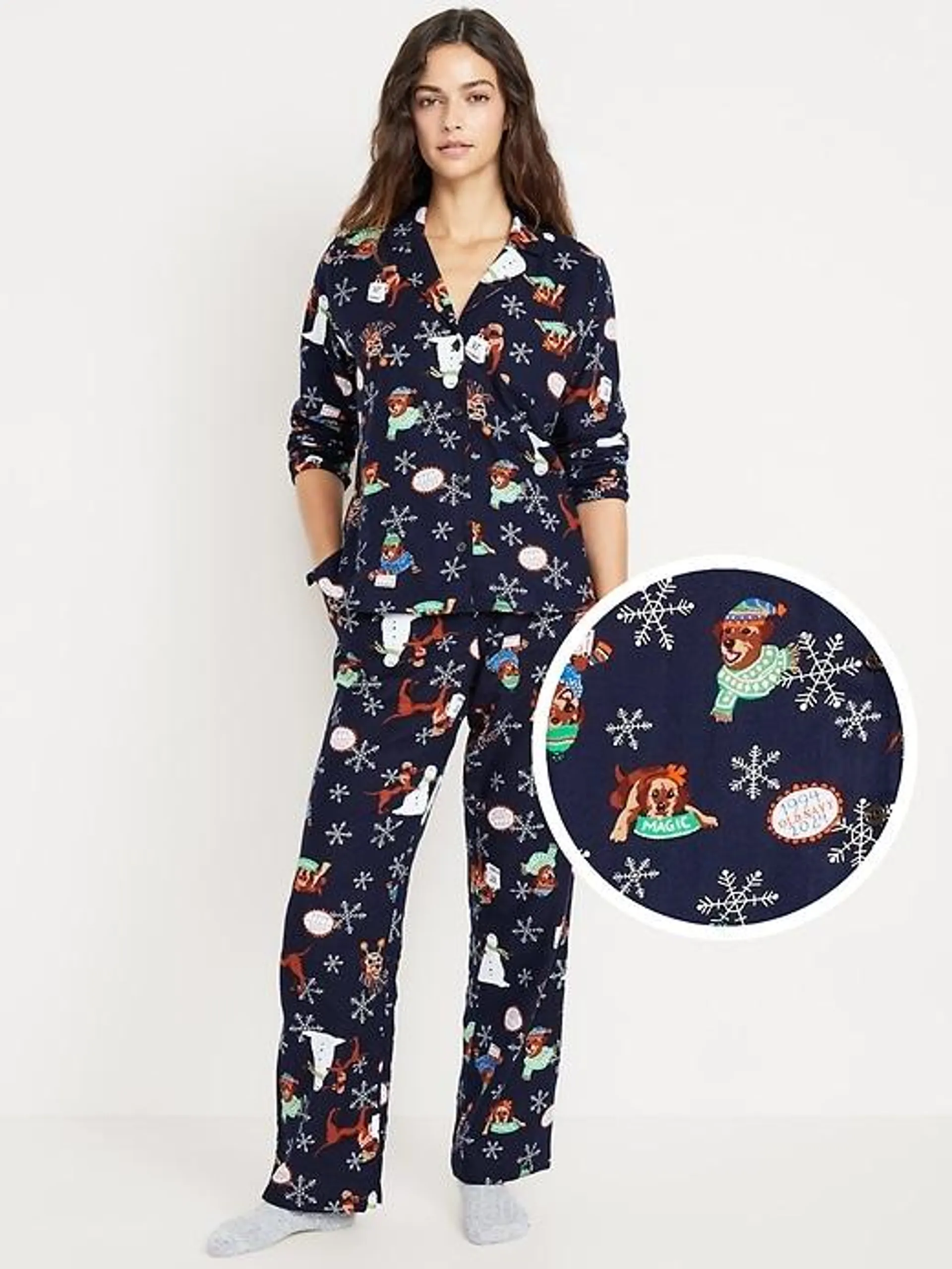 Flannel Pajama Set for Women