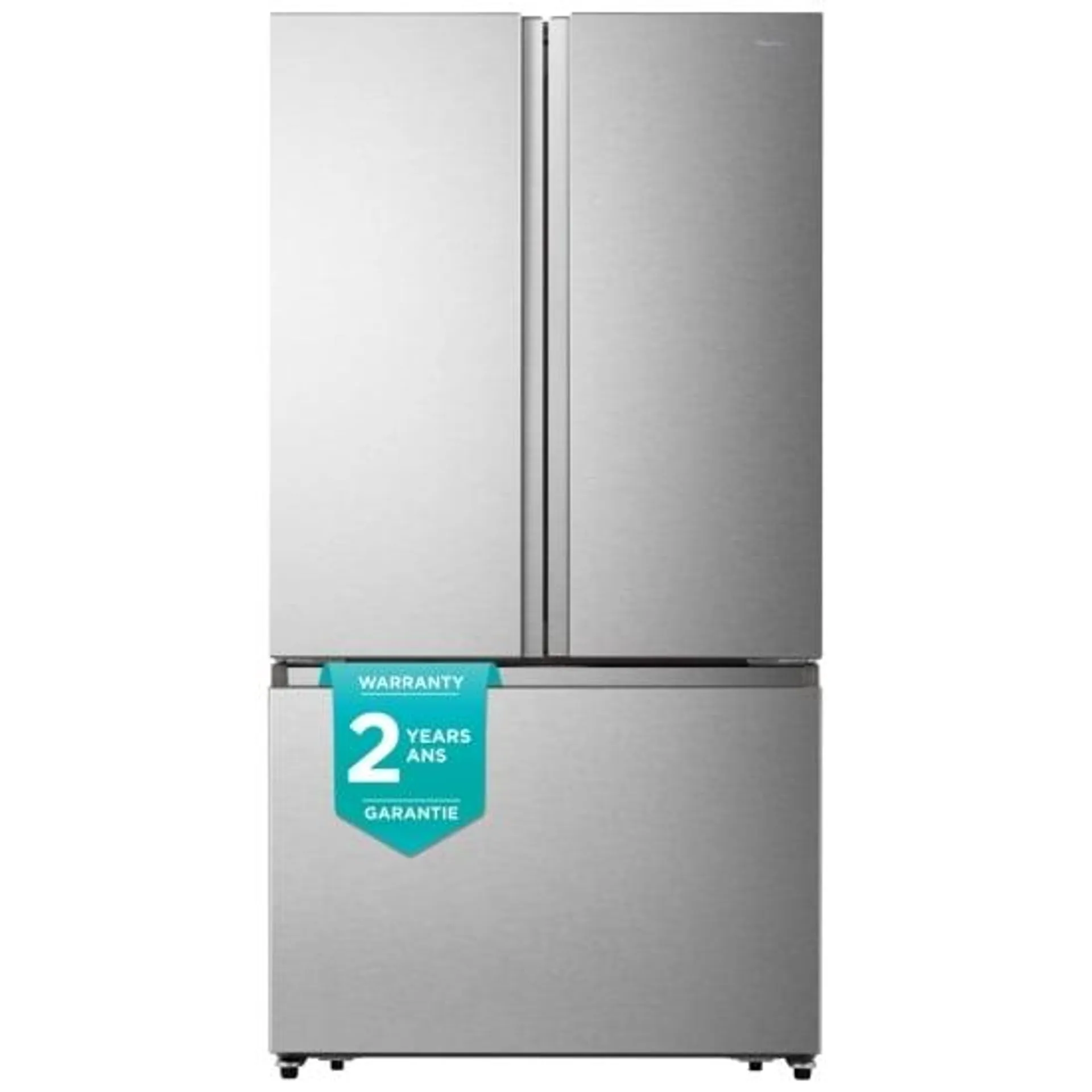 Hisense RF27A3FSE French Door Refrigerator, 36 inch Width, 26.6 cu. ft. Capacity, Titanium colour Premium Flat Design