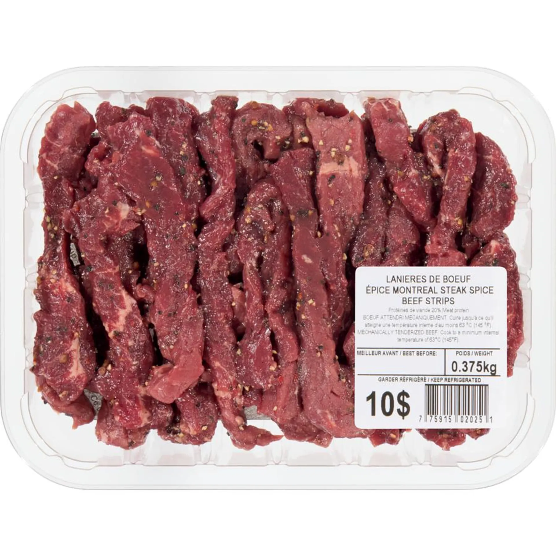 Beef Strips Montreal Steak Spice