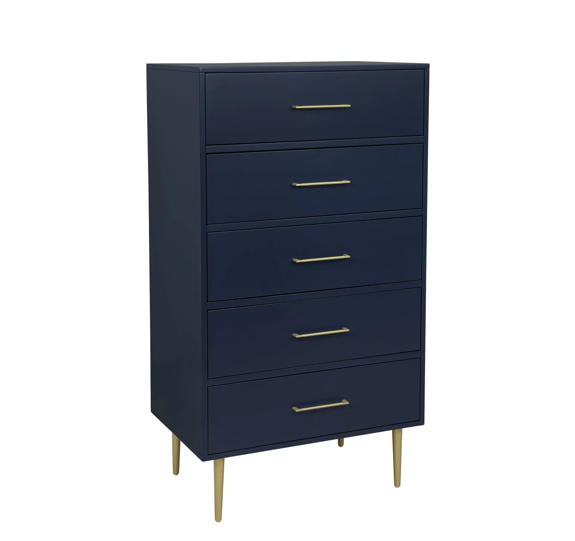 Valerie Glam 5 Drawer Chest - Navy