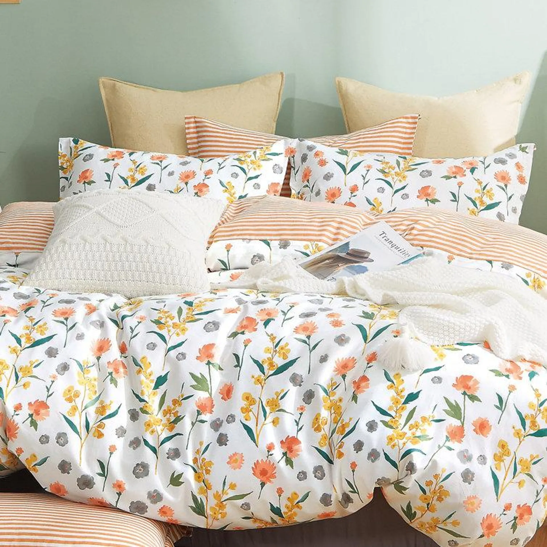 Terrest Cotton Twill Floral Comforter Set