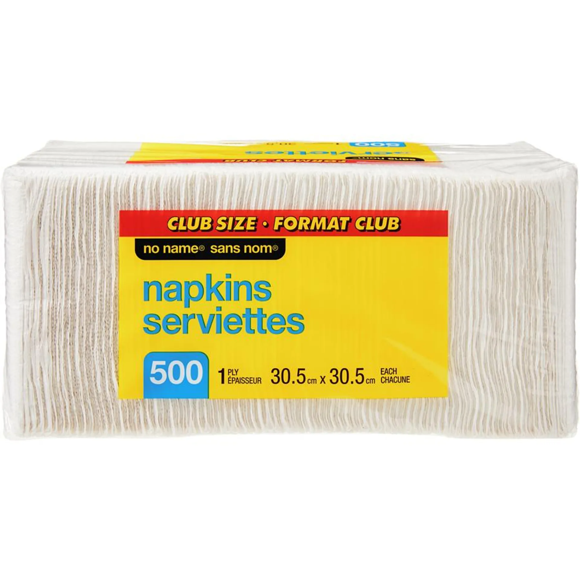 1 Ply Napkins 500 Pack Club Size