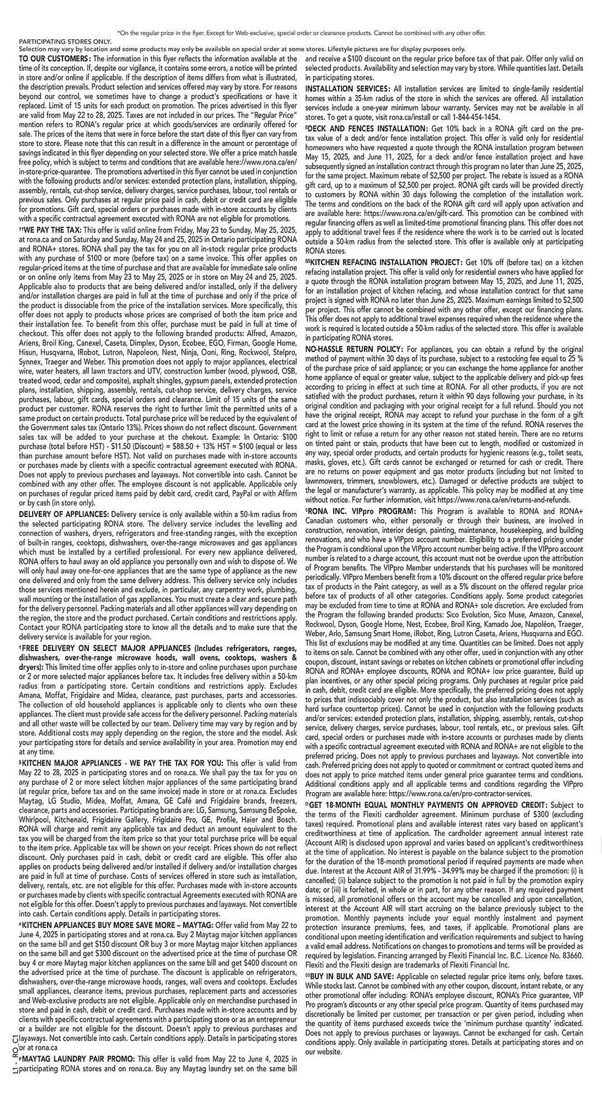 RONA flyer from May 23 to May 30 2025 - flyer page 25
