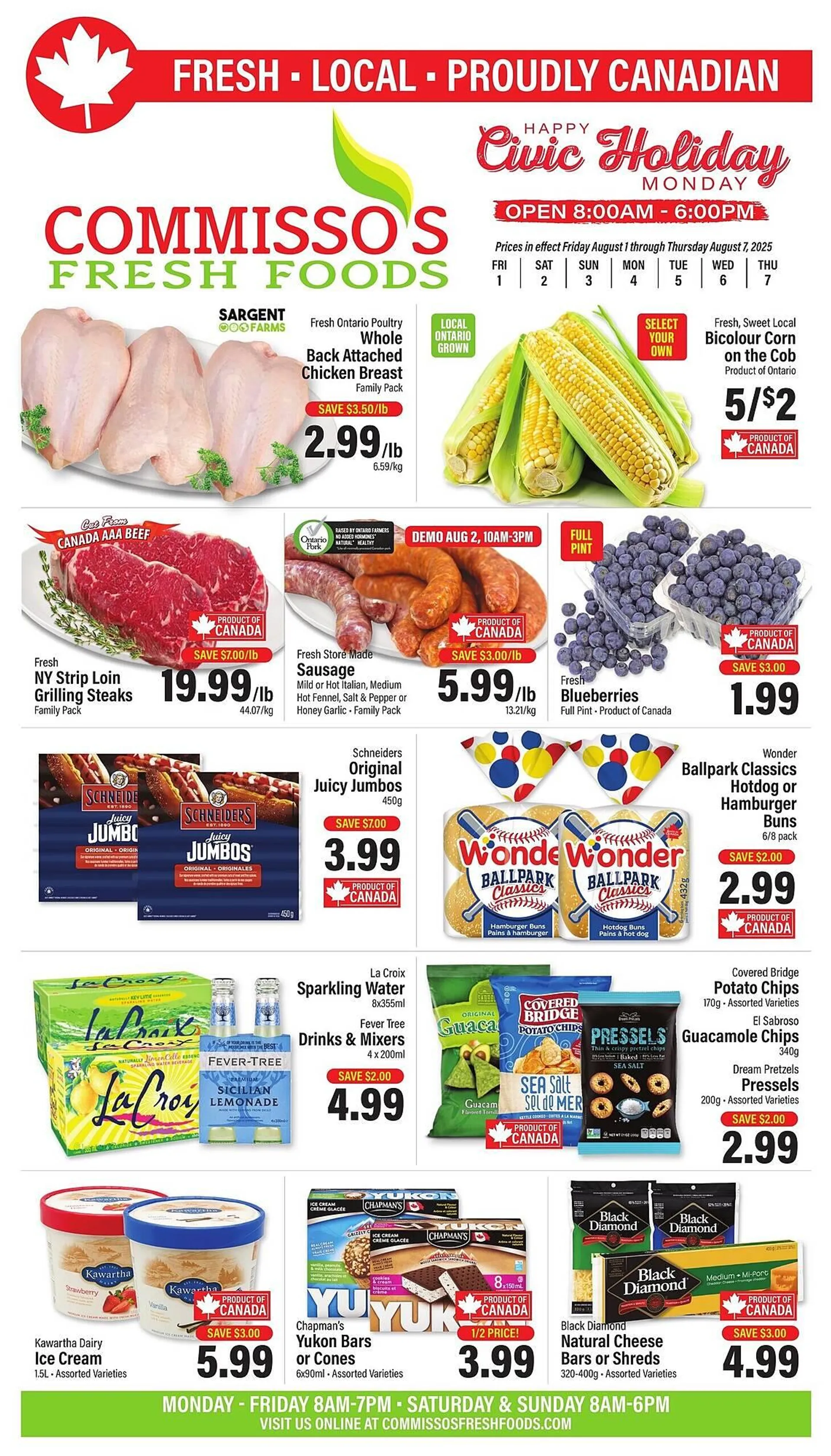 Commisso's Fresh Foods flyer from August 1 to August 7 2025 - flyer page 1