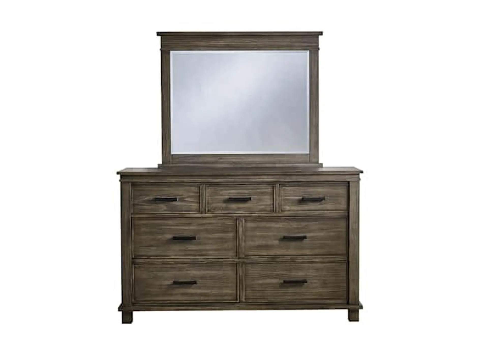 Glacier Point Dresser and Mirror - Greystone