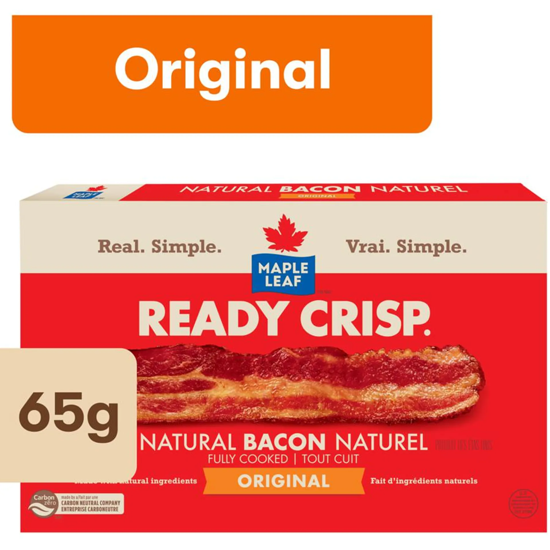 Ready Crisp Fully Cooked Natural Bacon Slices
