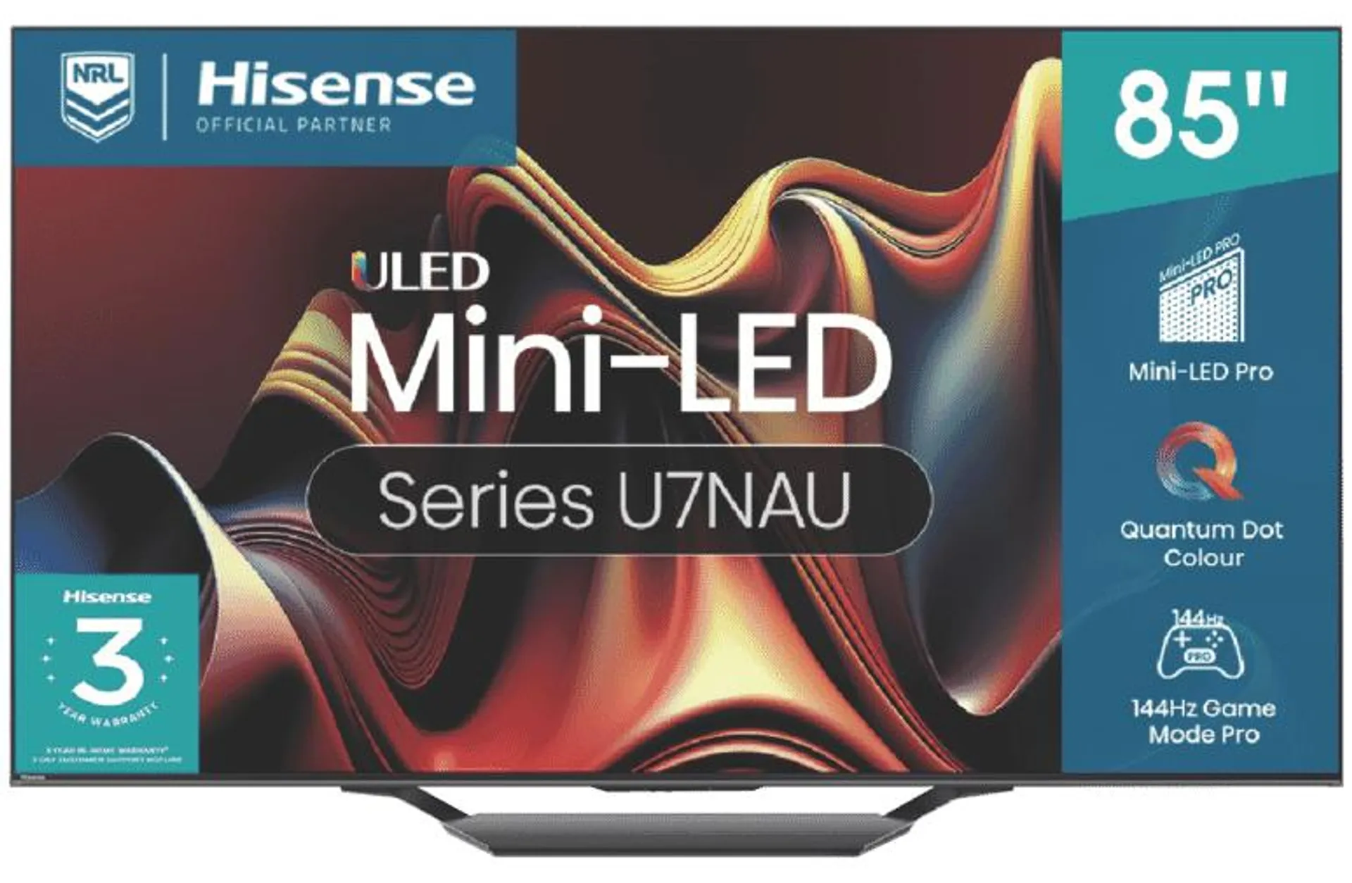 Hisense 85" U7NAU 4K Mini-LED QLED Smart TV 24