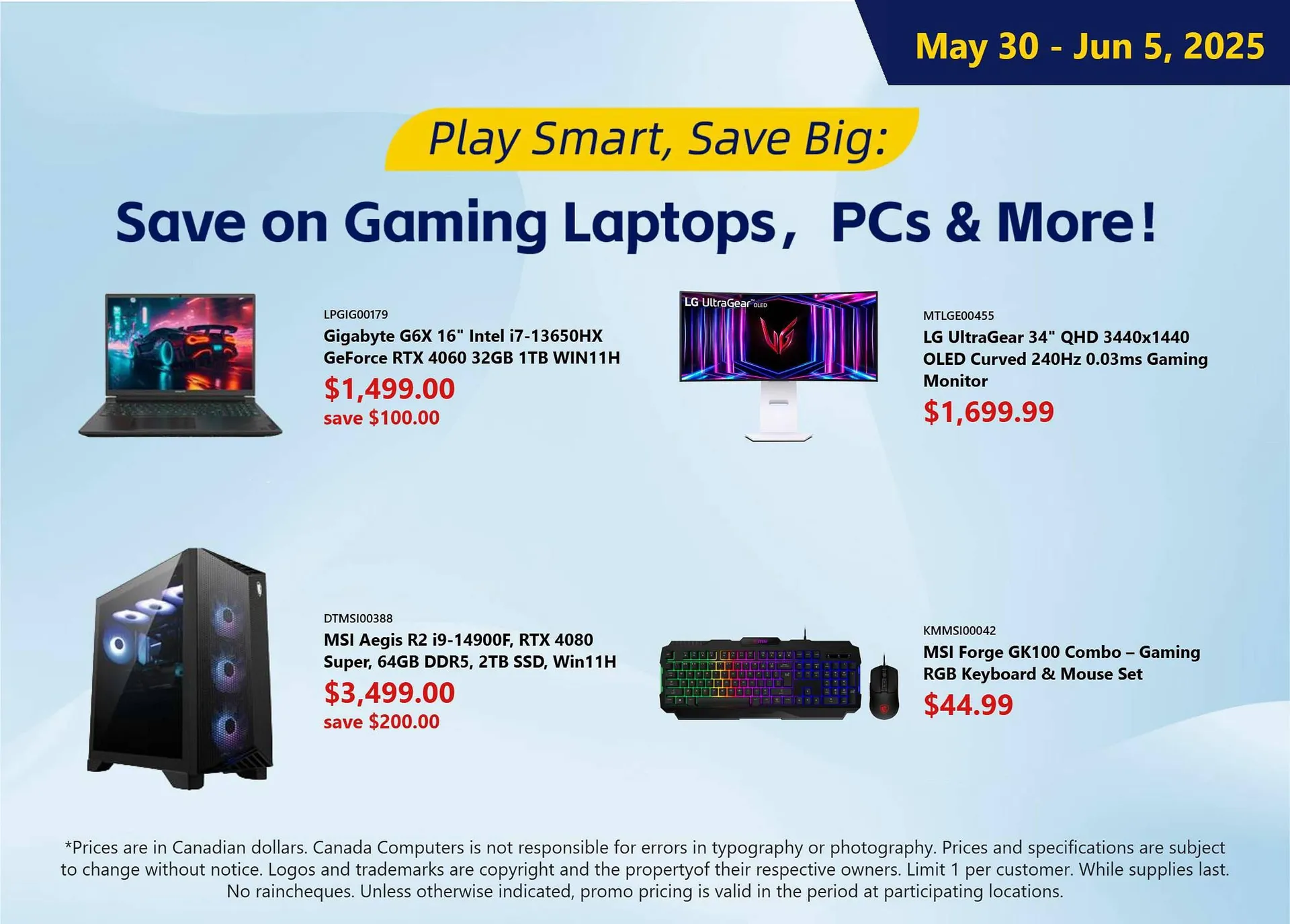 Canada Computers flyer from May 30 to June 5 2025 - flyer page 1