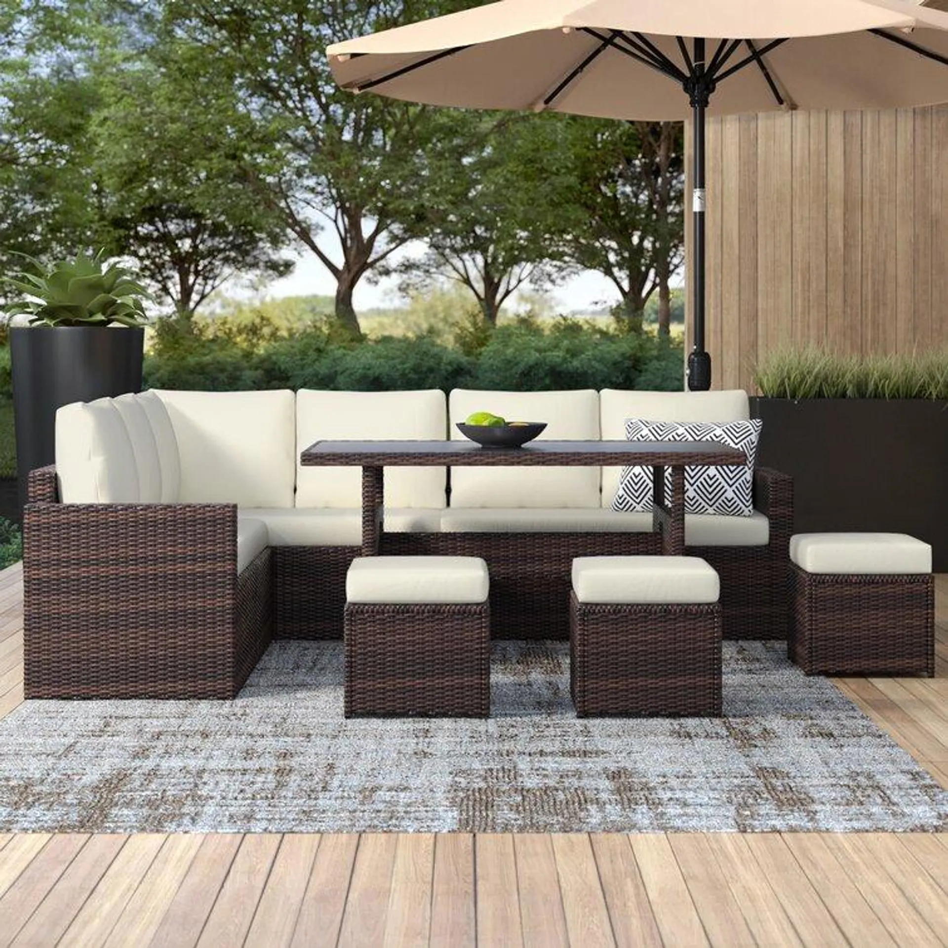 Cueva 8 - Person Outdoor Seating Group with Cushions