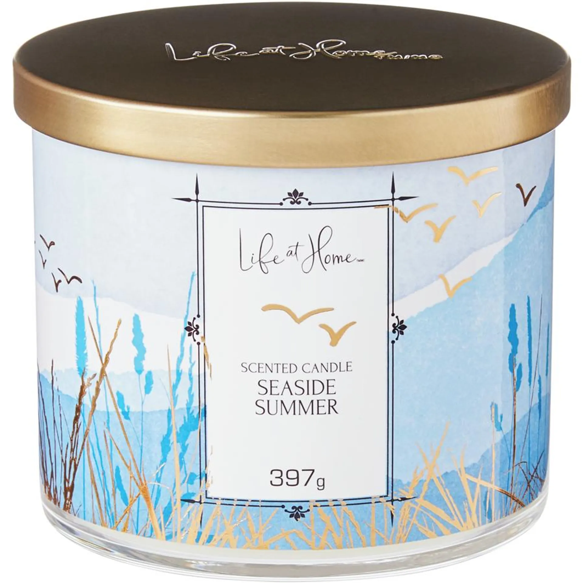 Scented Candle with Lid - Seaside Summer