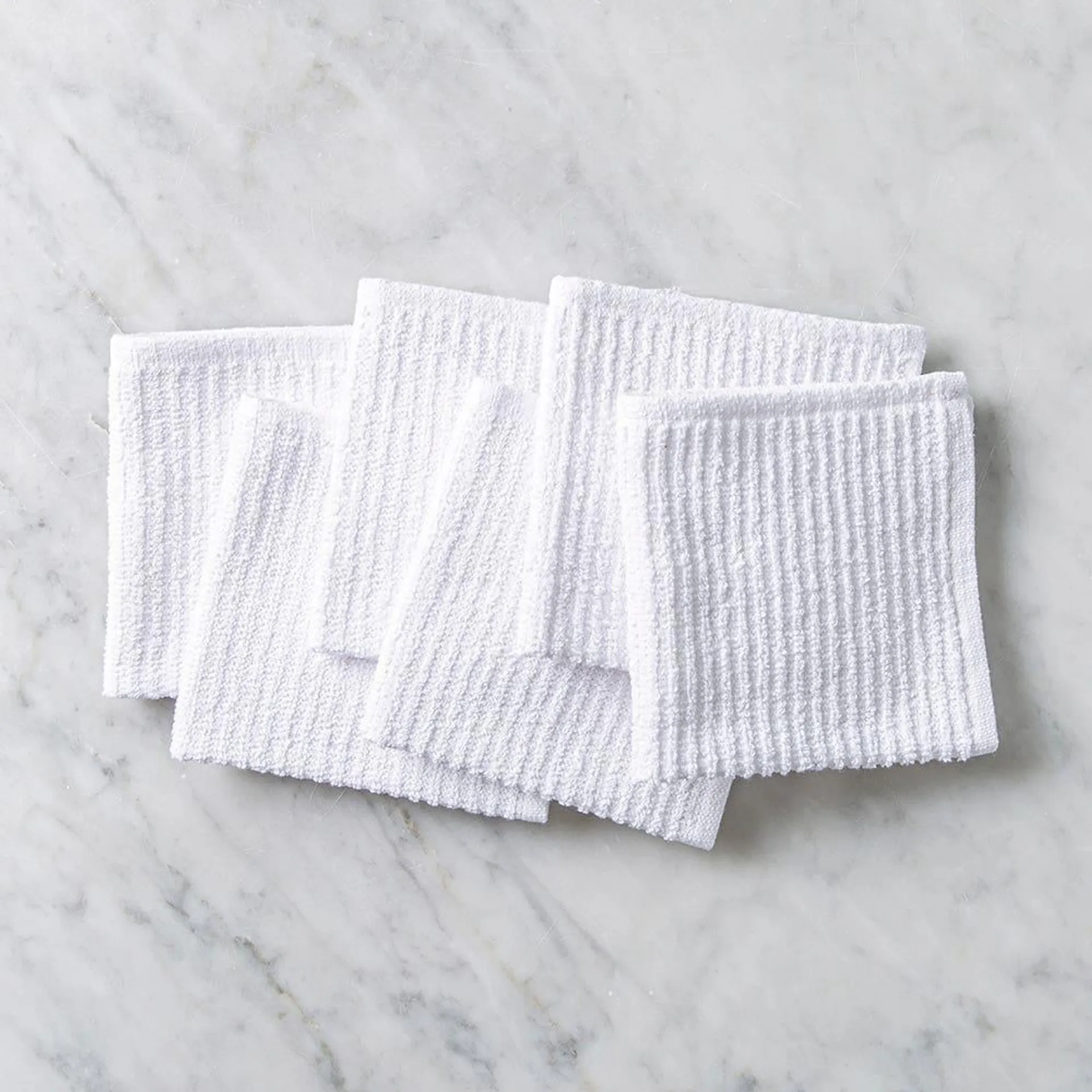 KSP Soft Touch 100% Recycled Cotton Wash Cloth - Set/6 (White)