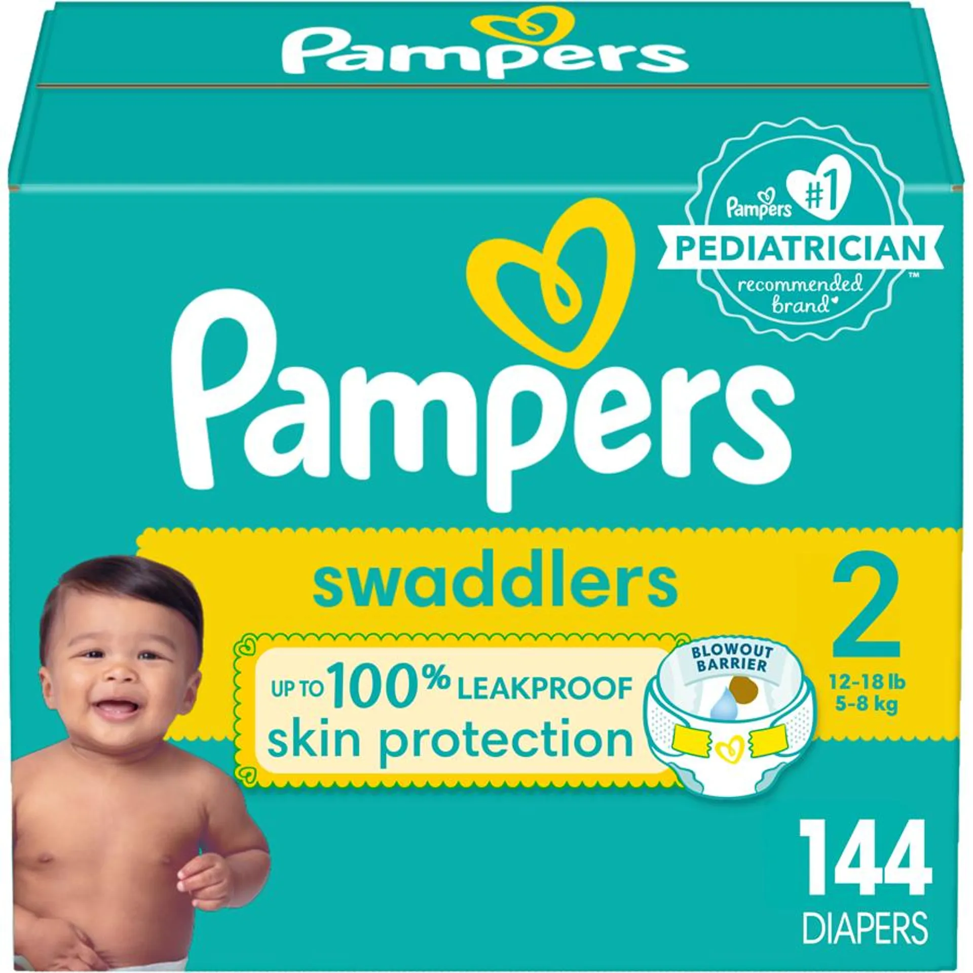 Swaddlers Diaper Size 2 144 Count