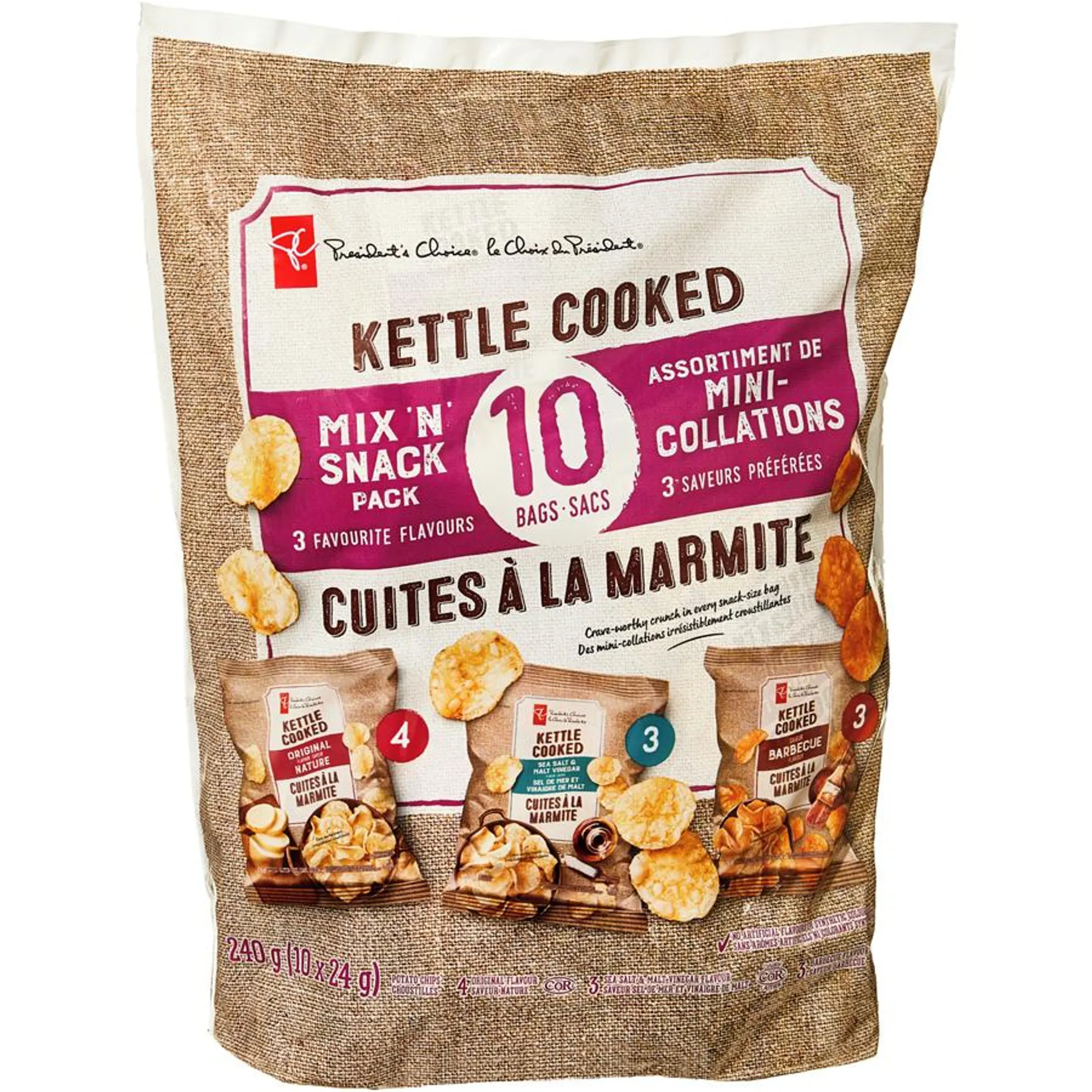 Kettle Cooked Mix 'N' Snack Pack Potato Chips