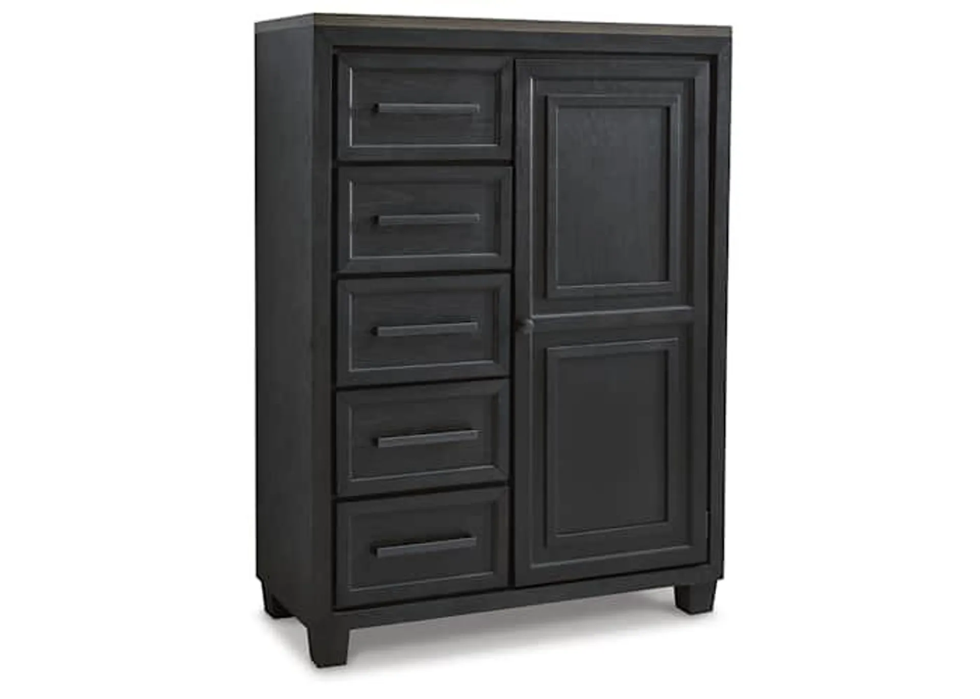 Foyland Door Chest - Black/Brown