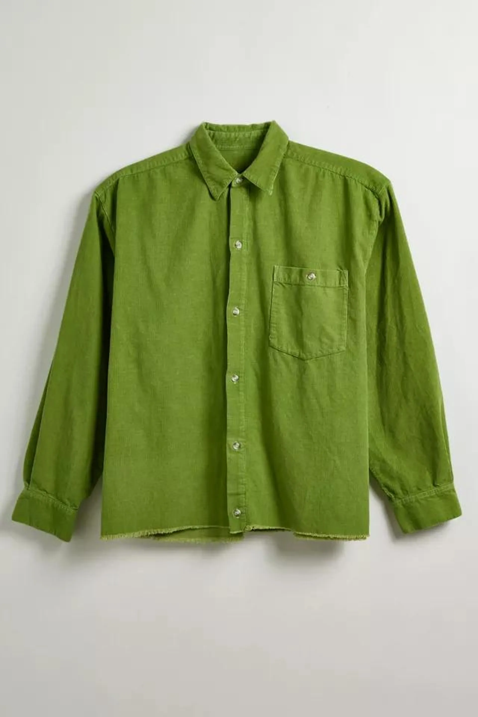 Urban Renewal Remade Overdyed Raw Crop Cord Long Sleeve Shirt